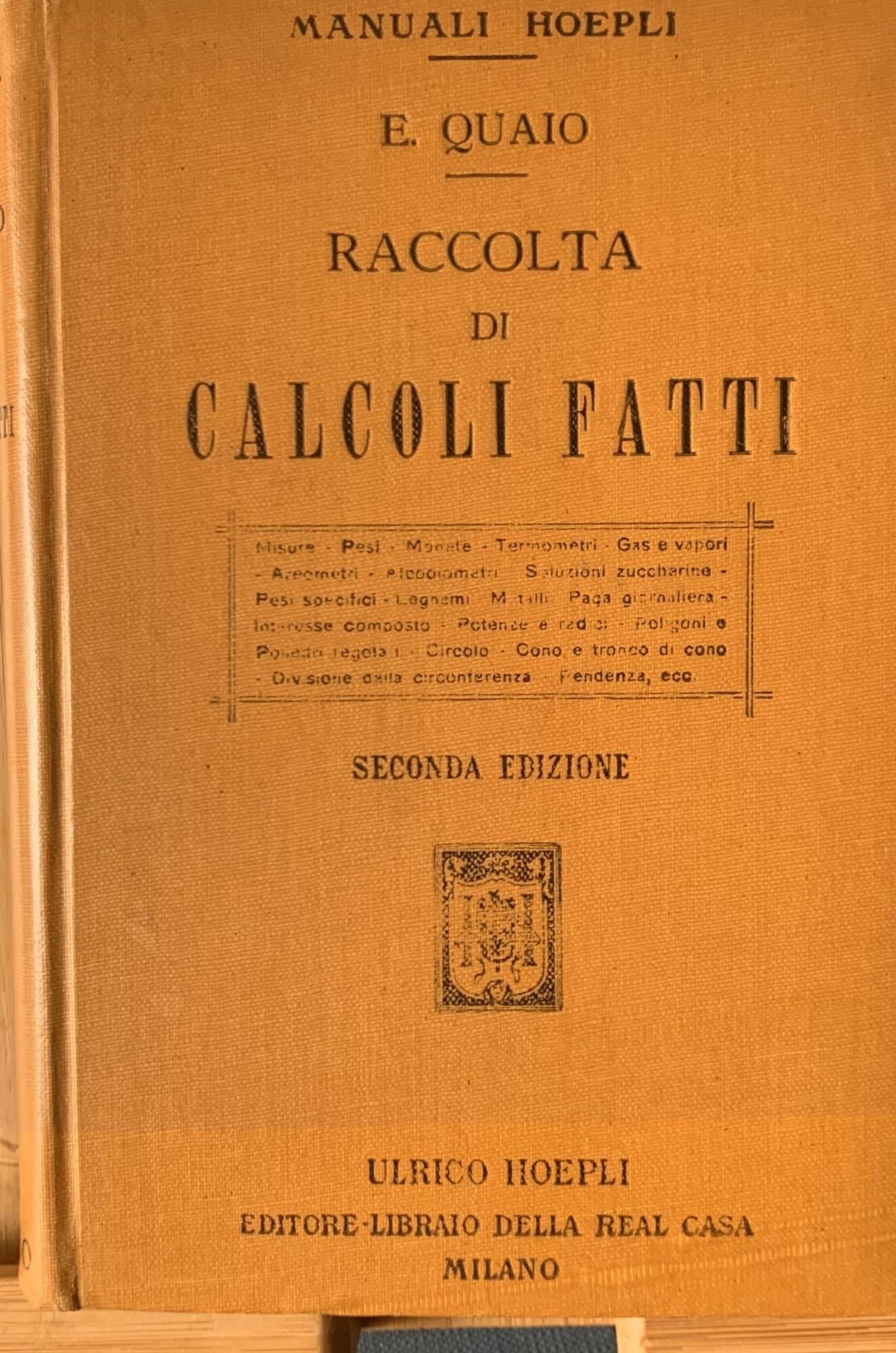 Raccolta di Calcoli fatti (Misure - pesi - Monete - …