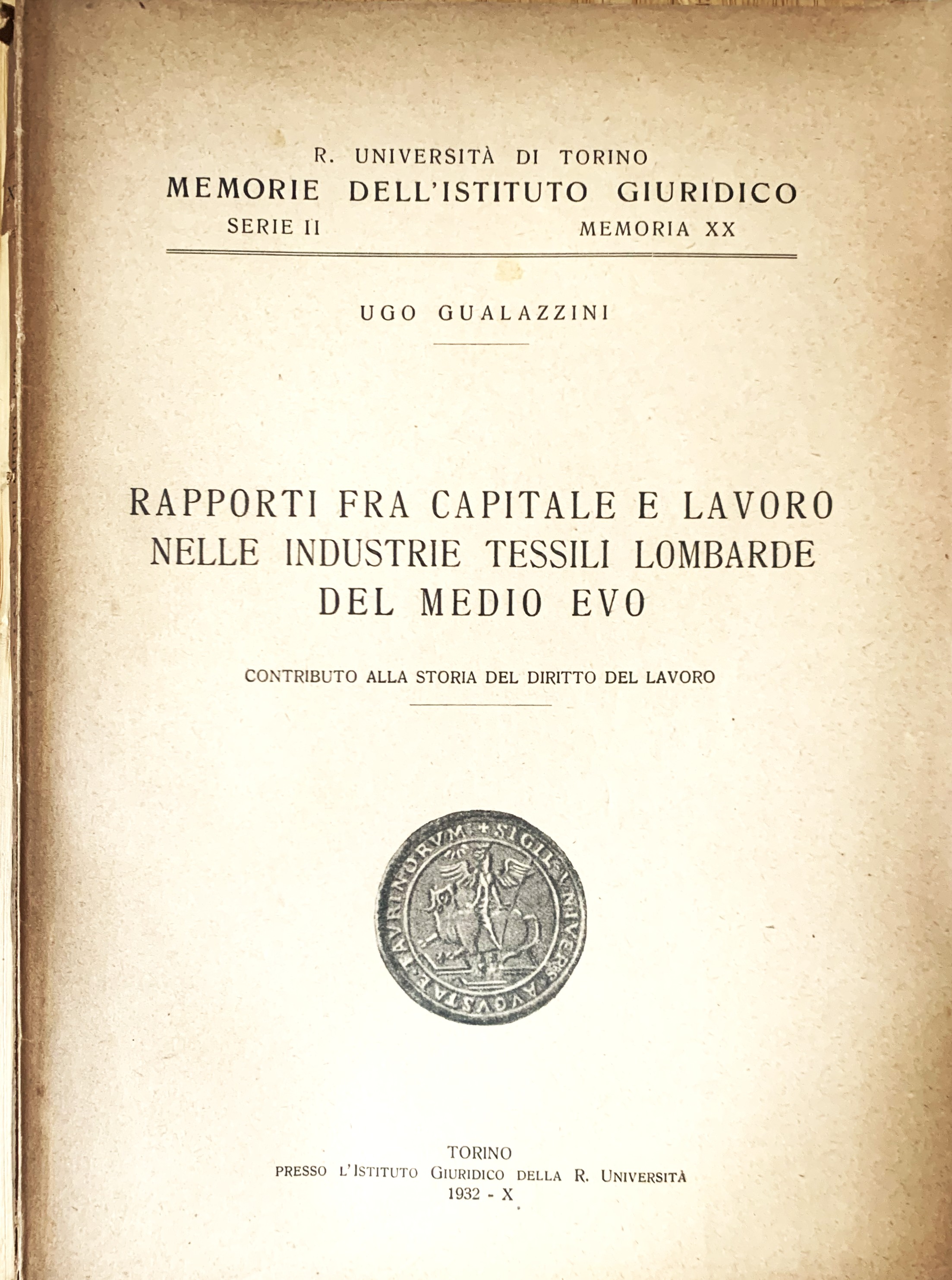 Rapporti fra capitale e lavoro nelle industrie tessili lombarde del …
