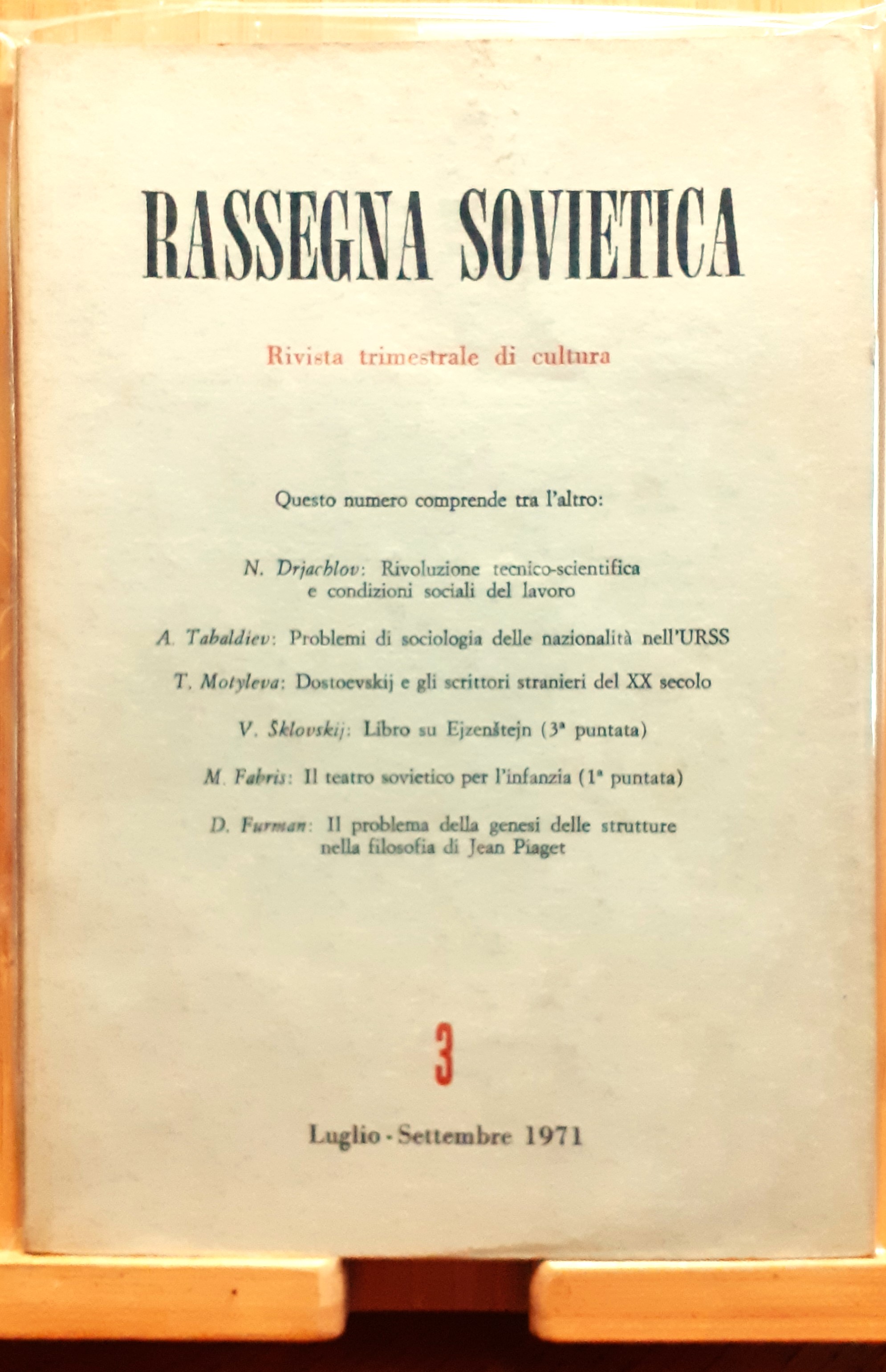Rassegna sovietica. Rivista trimestrale di cultura (Anno XXII, N. 3, …