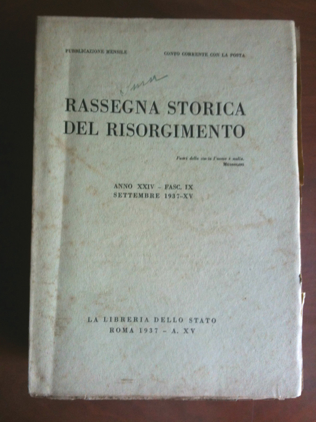 Rassegna Storica del Risorgimento Anno XXIV Fasc. IX Settembre 1937 …