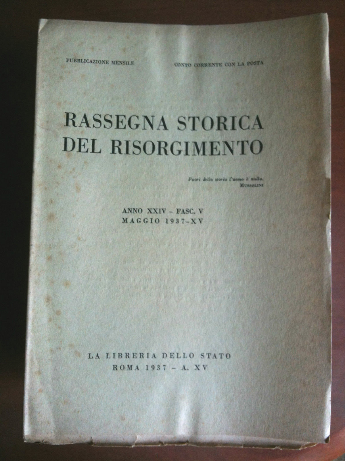 Rassegna Storica del Risorgimento Anno XXIV Fasc. V Maggio 1937 …