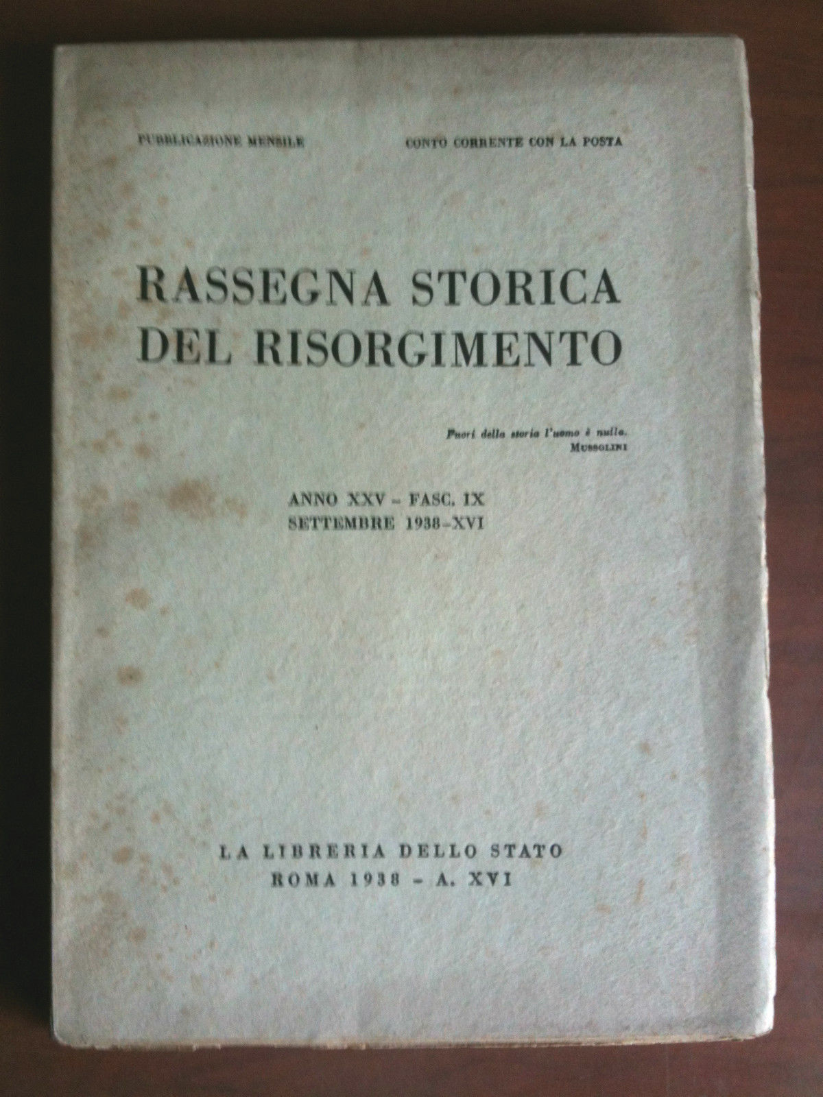 Rassegna Storica del Risorgimento Anno XXV Fasc. IX Settembre 1938 …