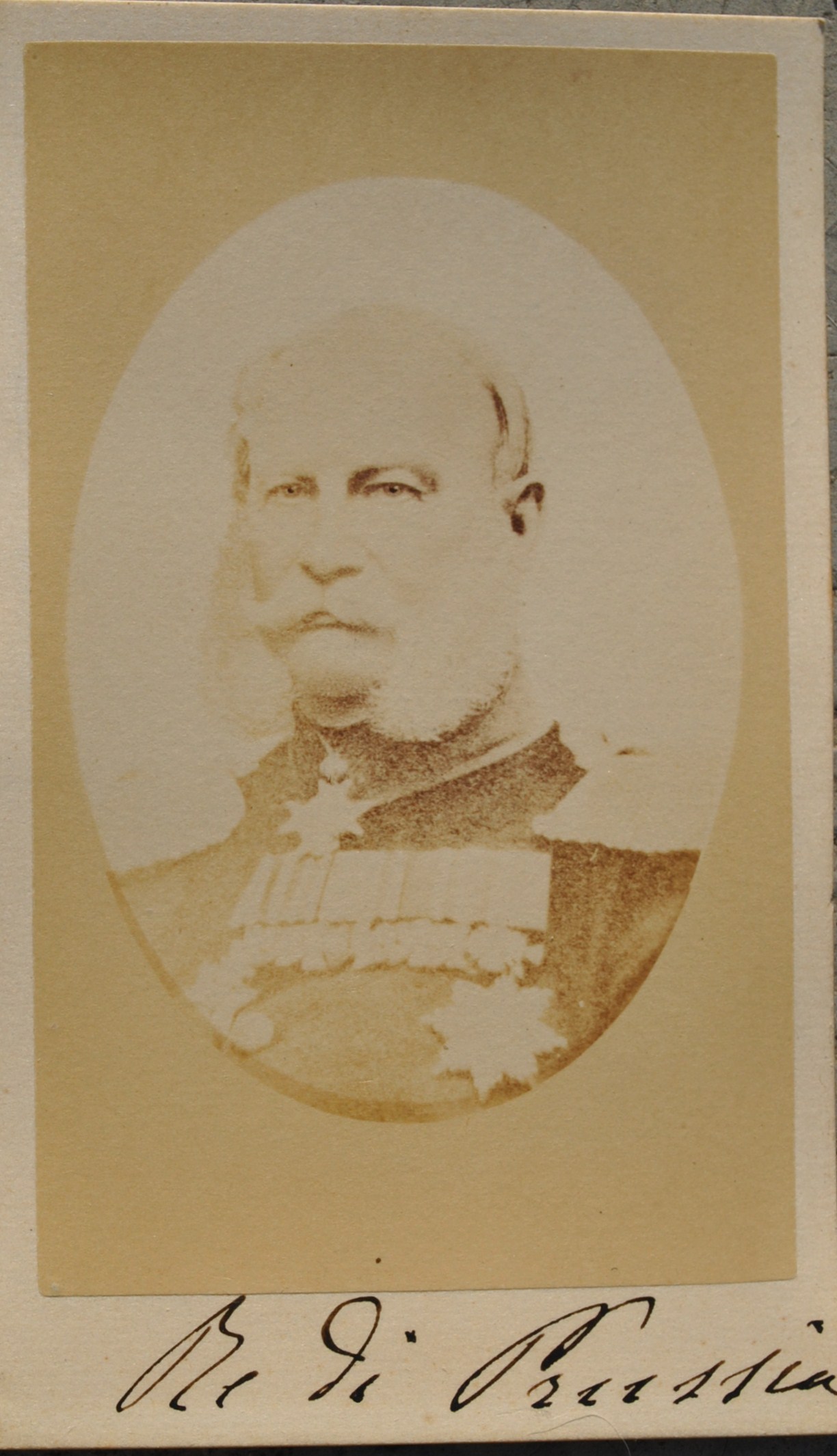 Re di Prussia Guglielmo I albumina formato carte da visite …