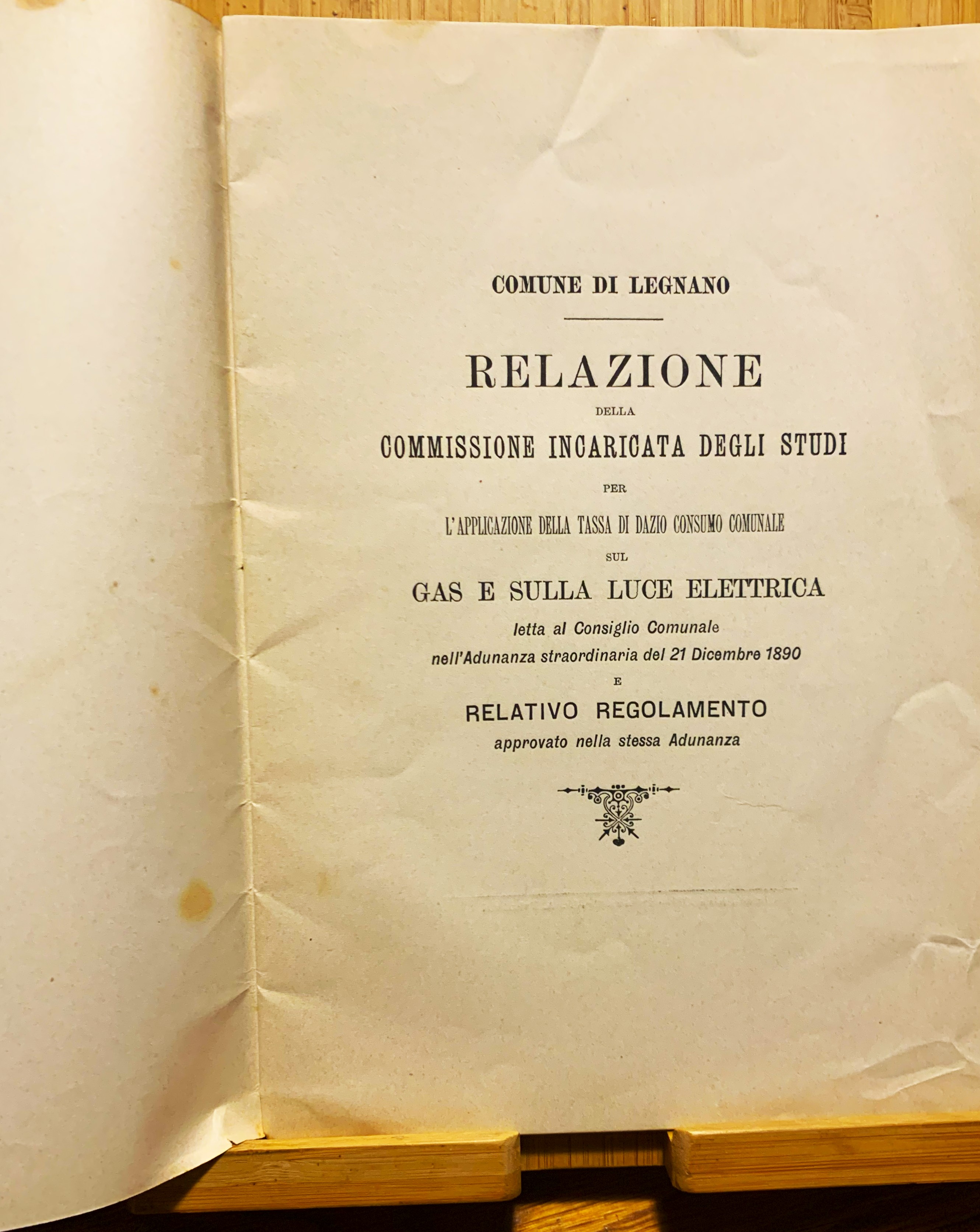 Relazione della Commissione Incaricata degli Studi per l'applicazione della tassa …