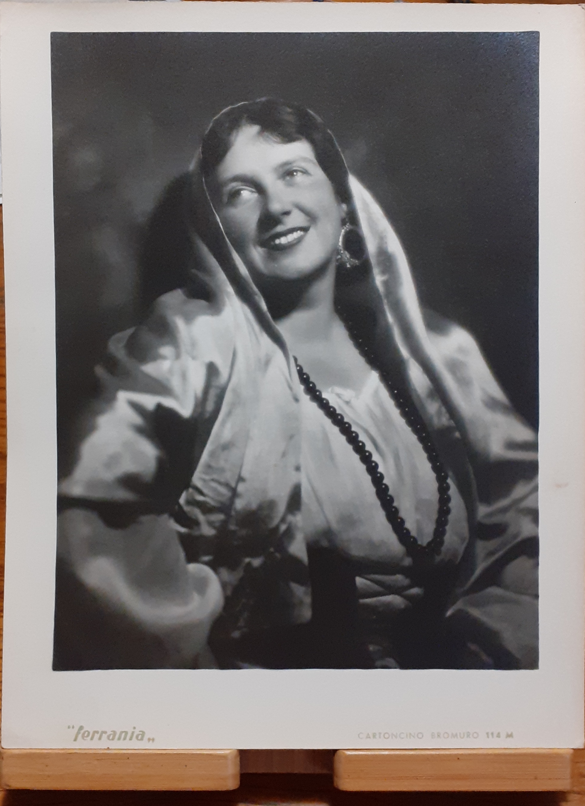 Ritratto pubblicitario Ferrania bromuro originale 1940/50 circa