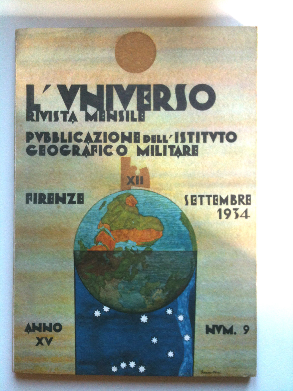 Rivista L'Universo n^ 9 Settembre 1934