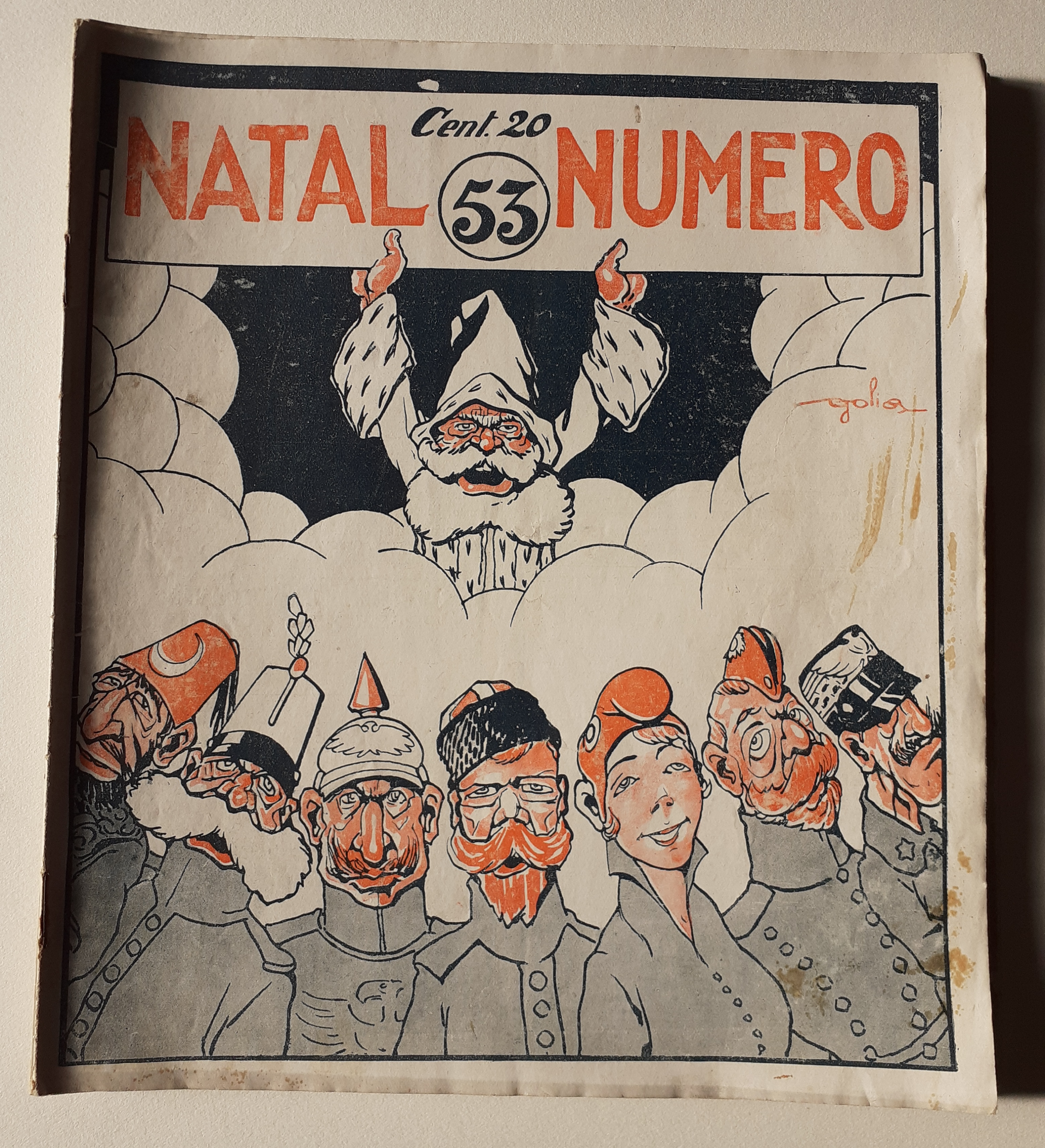 Rivista NUMERO "53" copertina Golia dicembre 1914