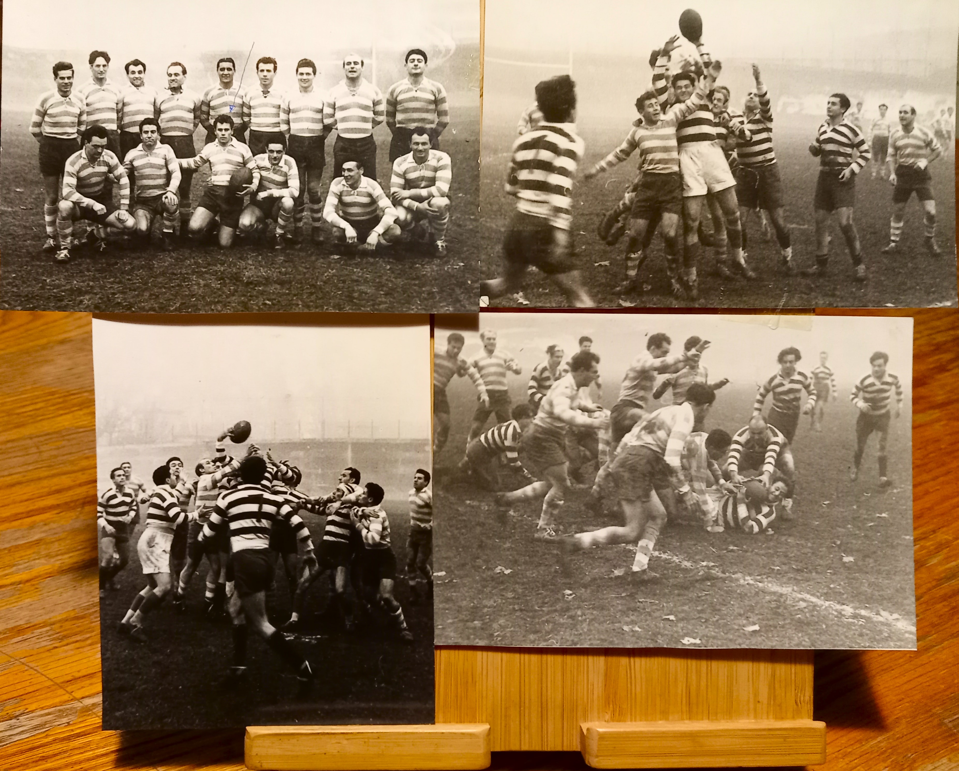 Rugby fotografie al Motovelodromo torinese anni '50