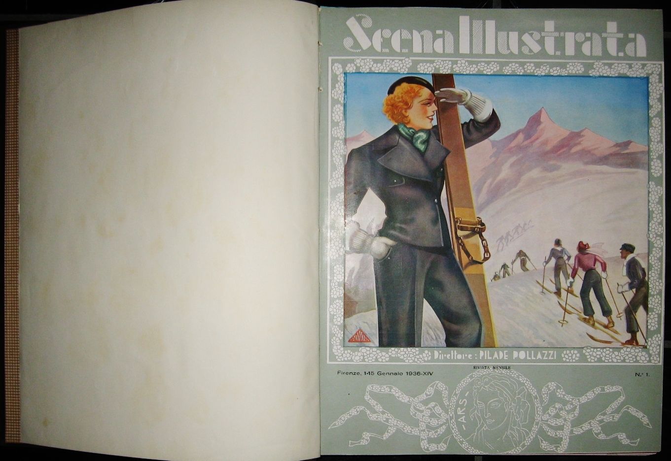 scena illustrata annata completa rilegata 1936