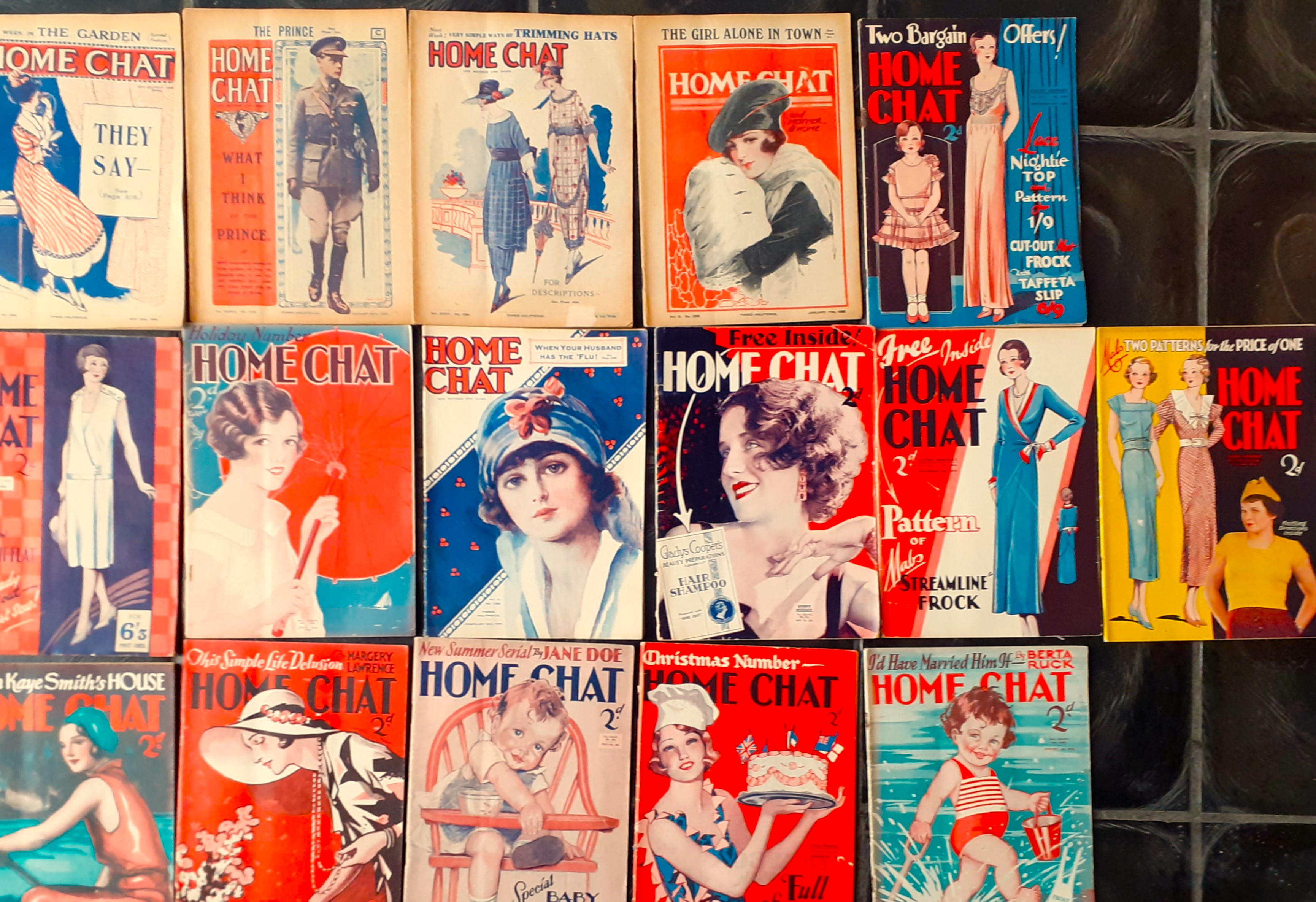 SEDICI riviste HOME CHAT da anni 1919 a 1934