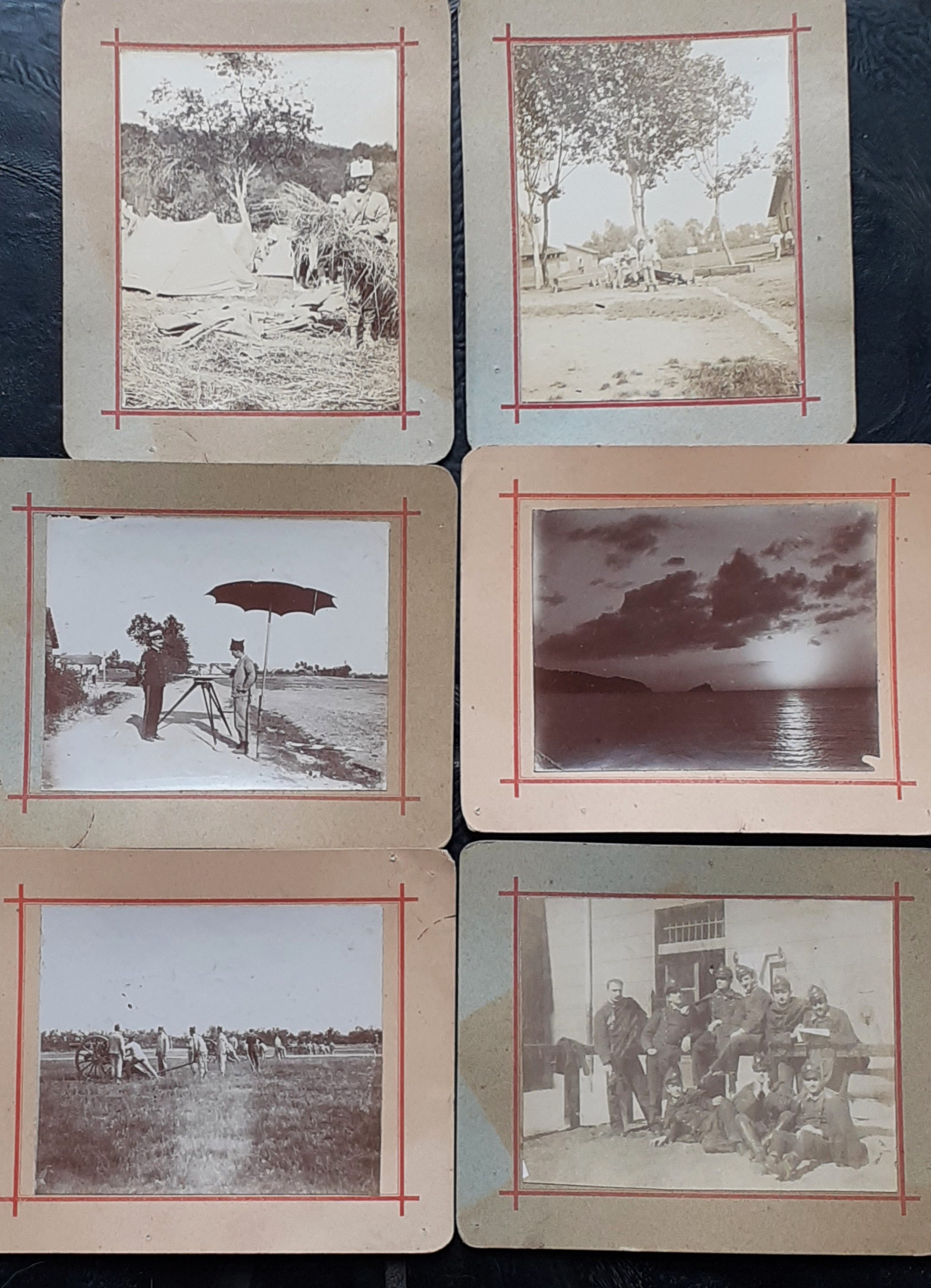Sei Albumine soggetto militare inizi '900 ca.