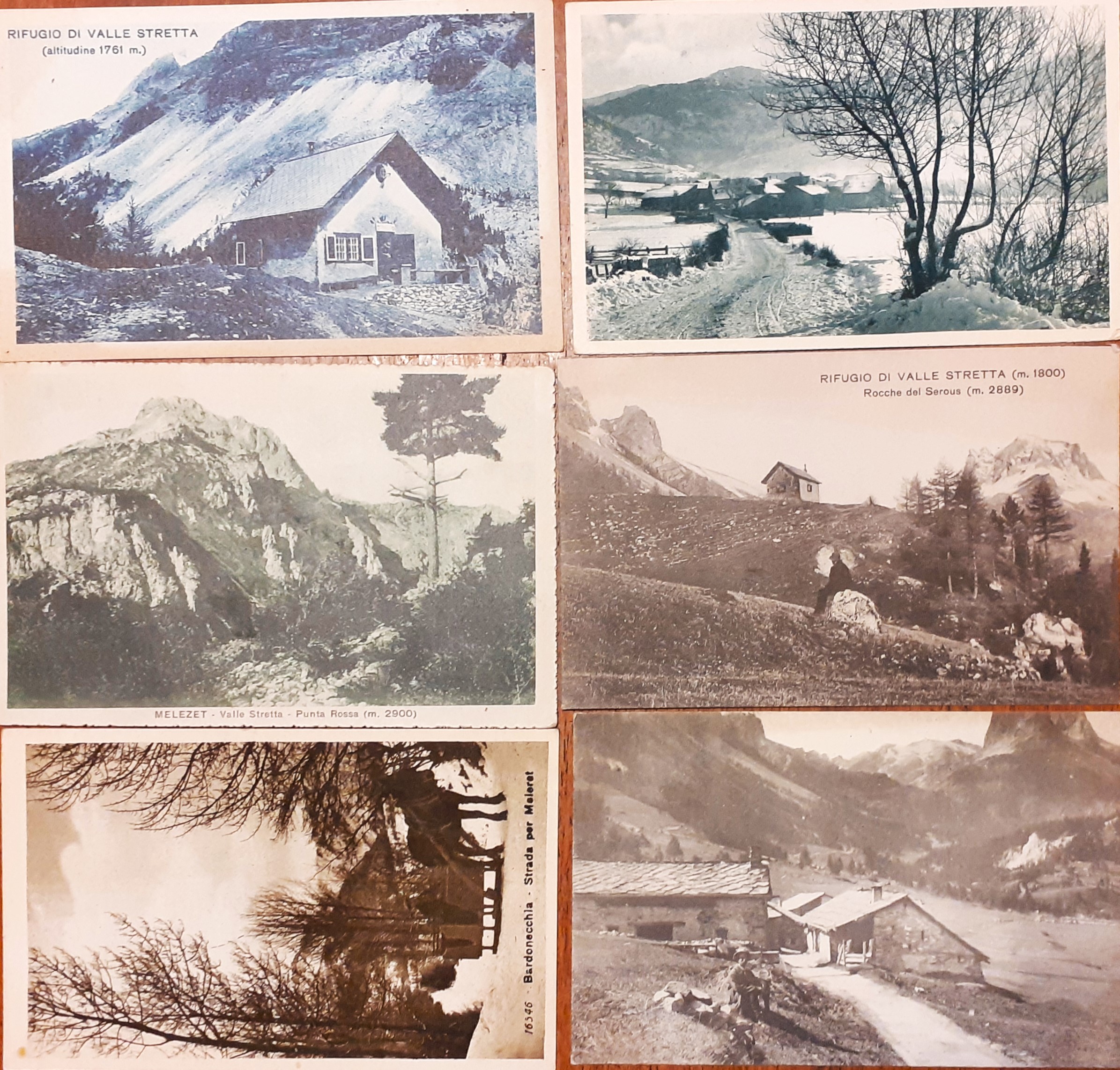 Sei cartoline Bardonecchia Valle Stretta - inizi '900