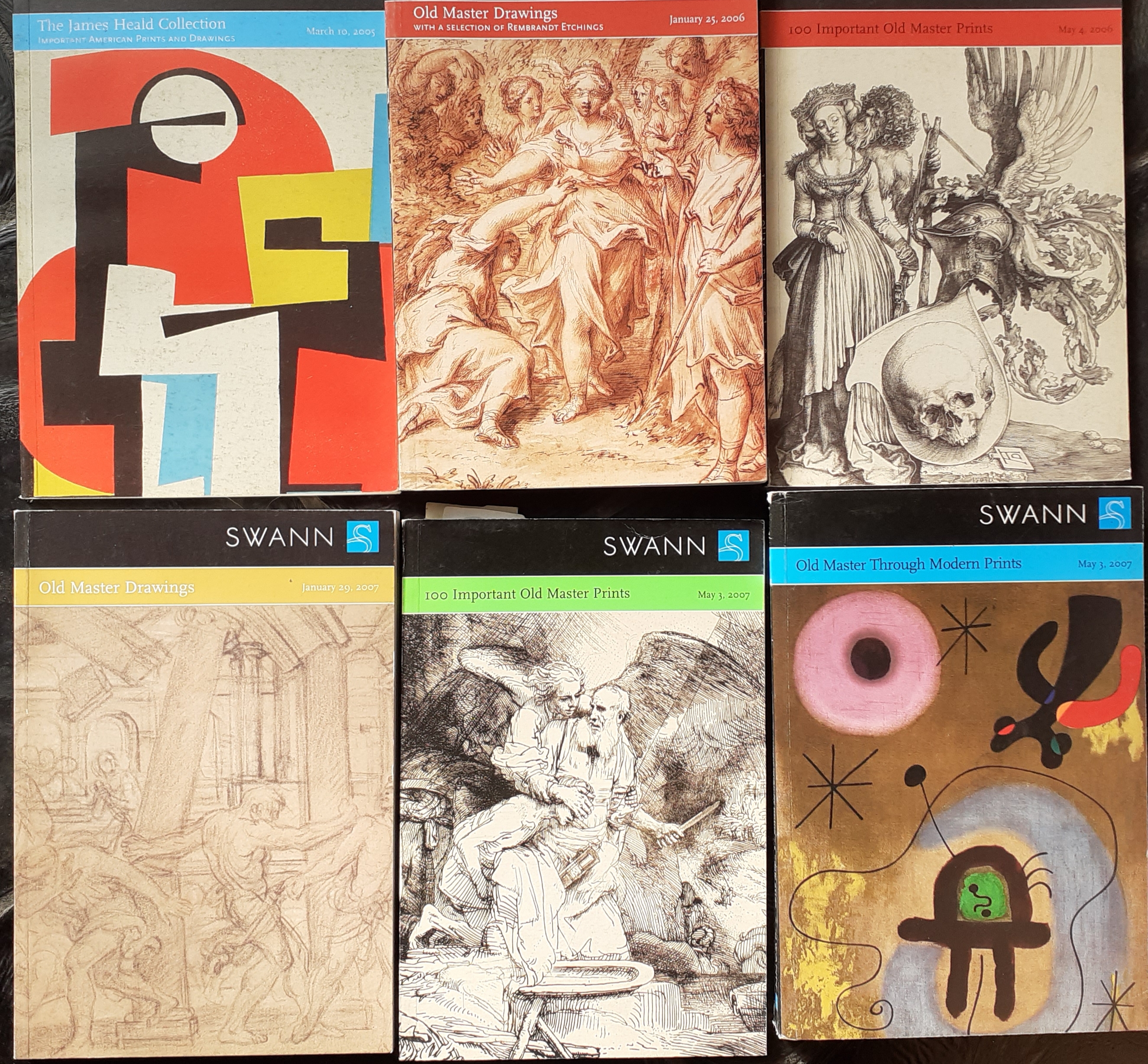 Sei cataloghi Swann aste stampe antiche e moderne 2005/6/7