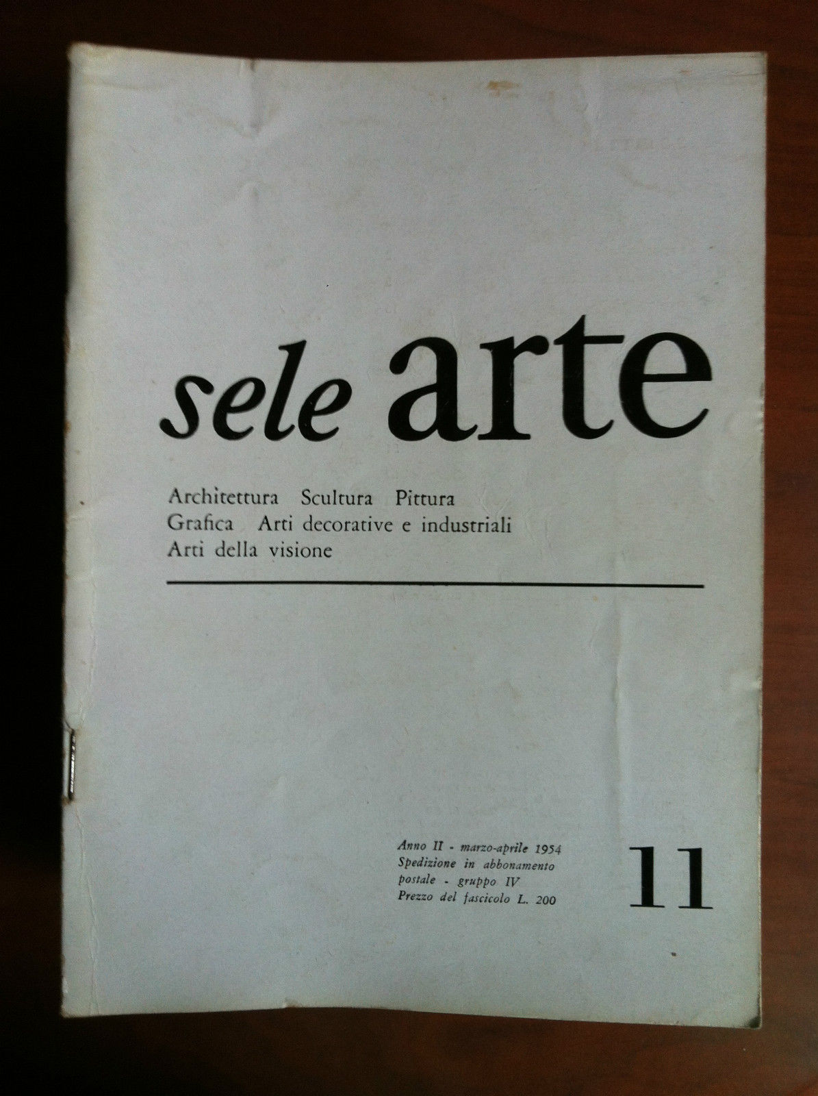 sele ARTE Anno II n^ 11 Marzo/Aprile 1954 - E18814