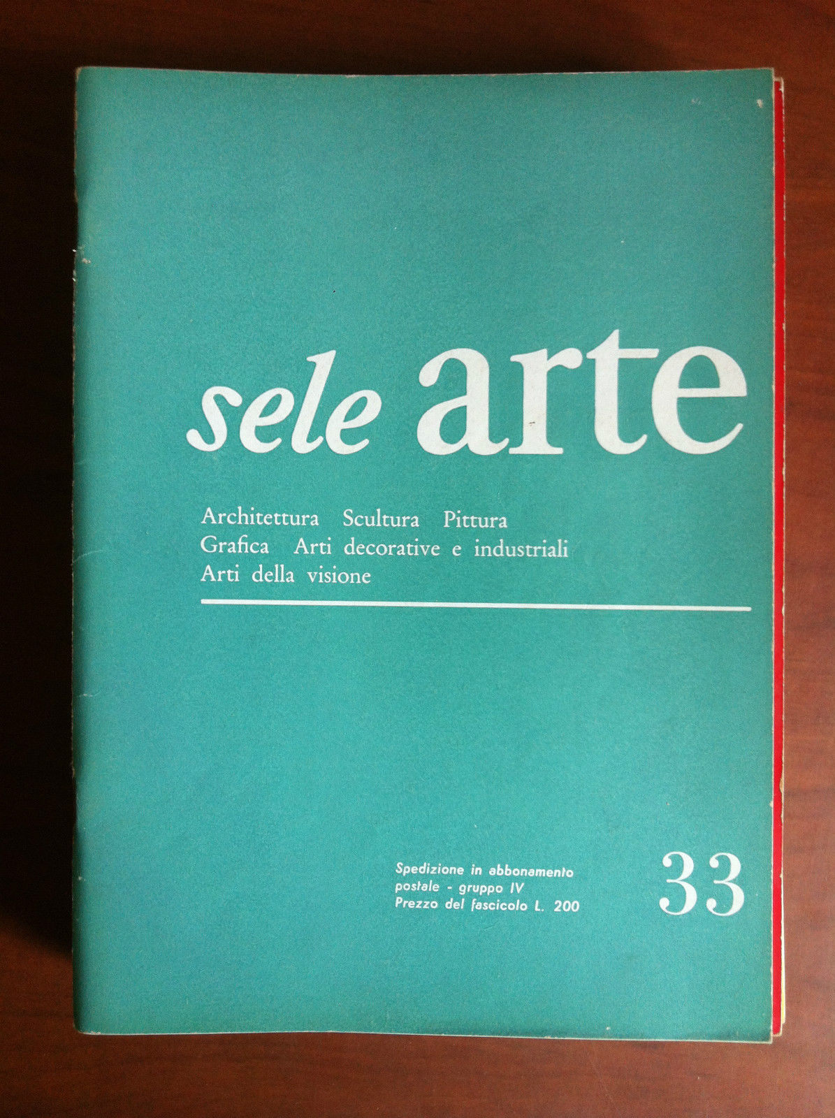 sele ARTE Anno VI n^ 33 Novembre/Dicembre 1957 - E17661