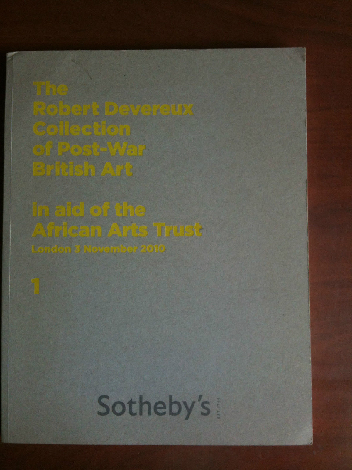 SOTHEBY'S Auction catalogue Robert Devereux Collection of Post-War British Art
