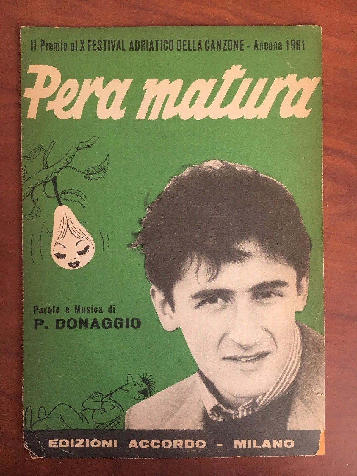 Spartito musicale Pera matura P. Donaggio Festival Adriatico 1961 - …