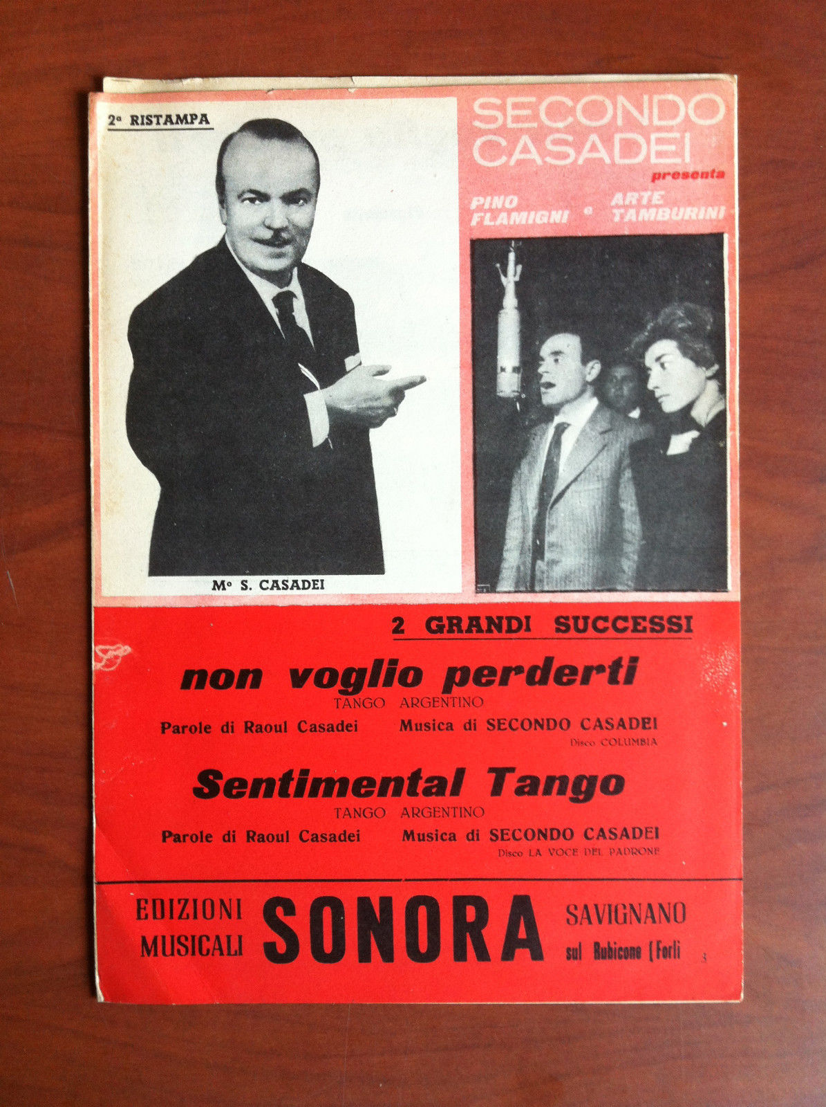 Spartito originale 1966 Raoul Casadei Secondo casadei Tango Argentino - …