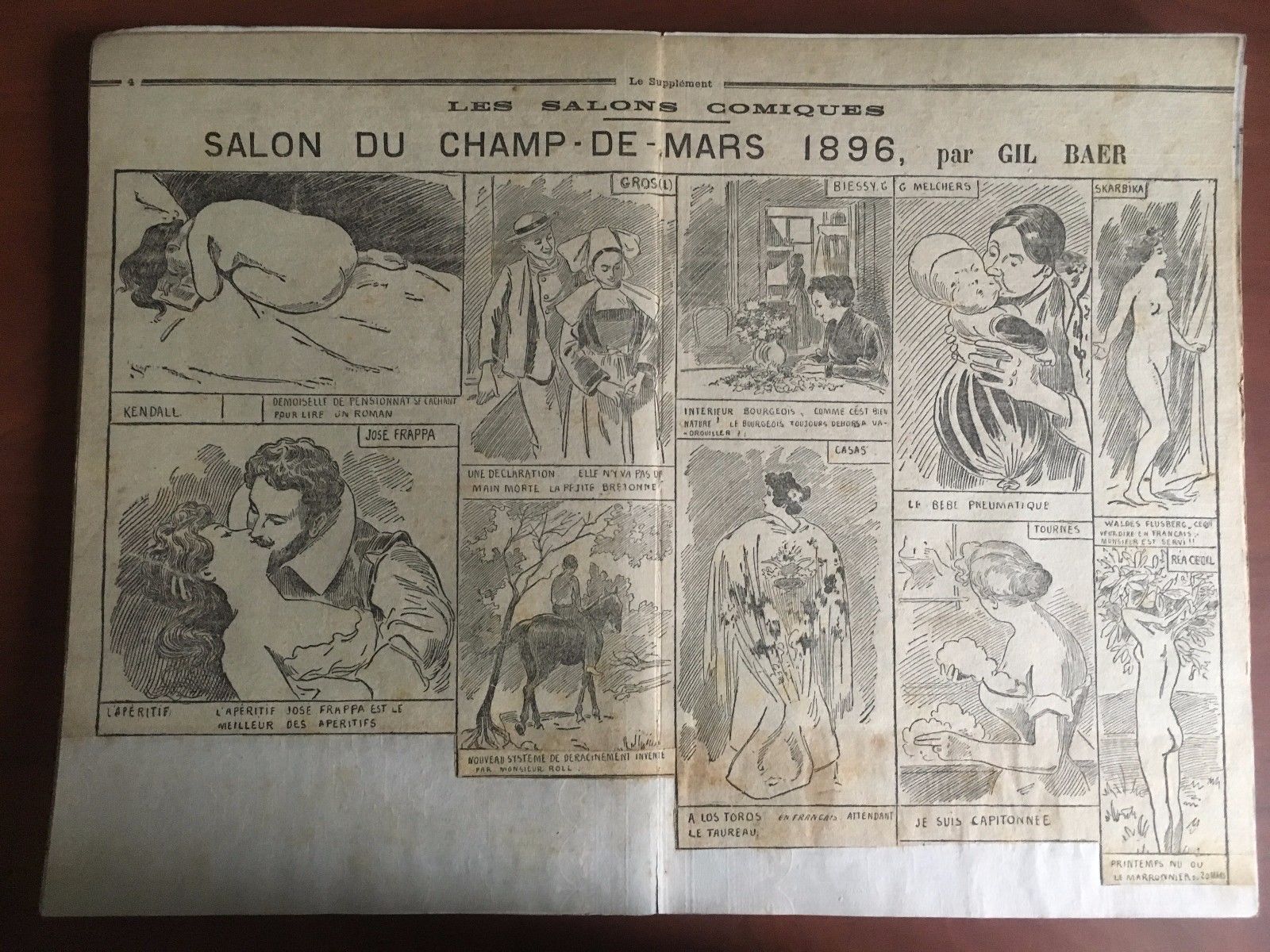 Stampa originale fine '800 da Le Supplément Gil Baer - …