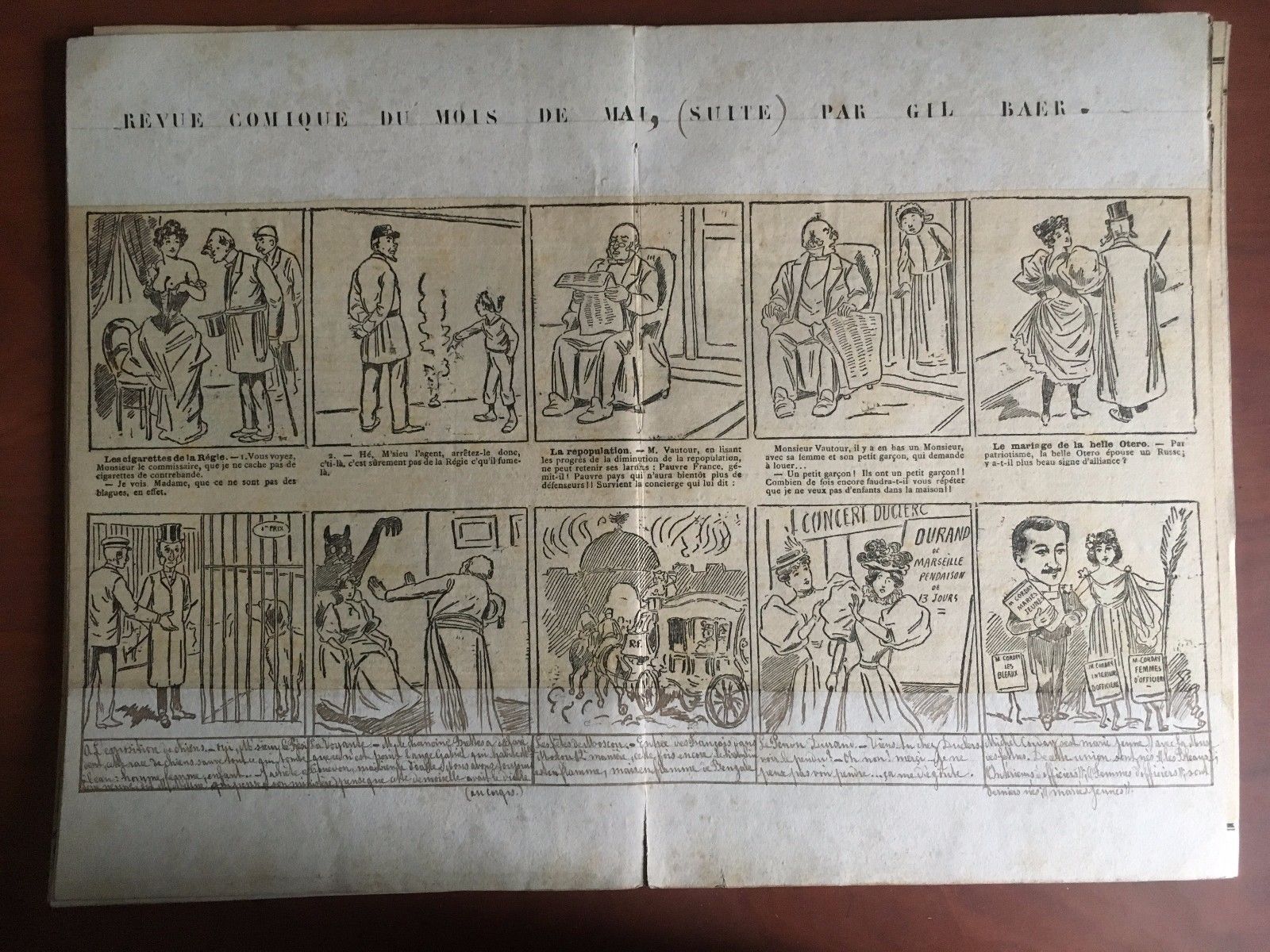 Stampa originale fine '800 da Le Supplément Gil Baer - …