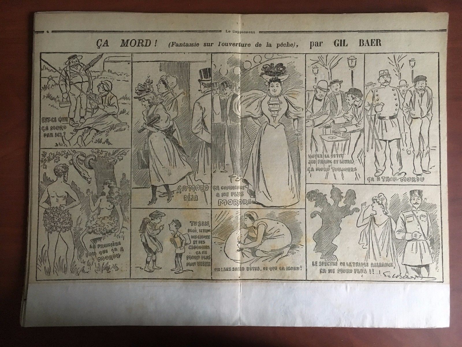 Stampa originale fine '800 da Le Supplément Gil Baer - …