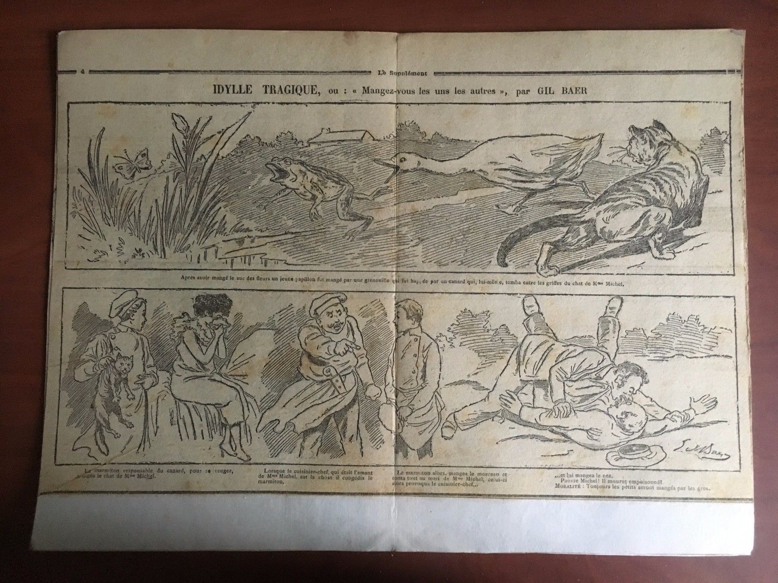 Stampa originale fine '800 da Le Supplément Gil Baer - …