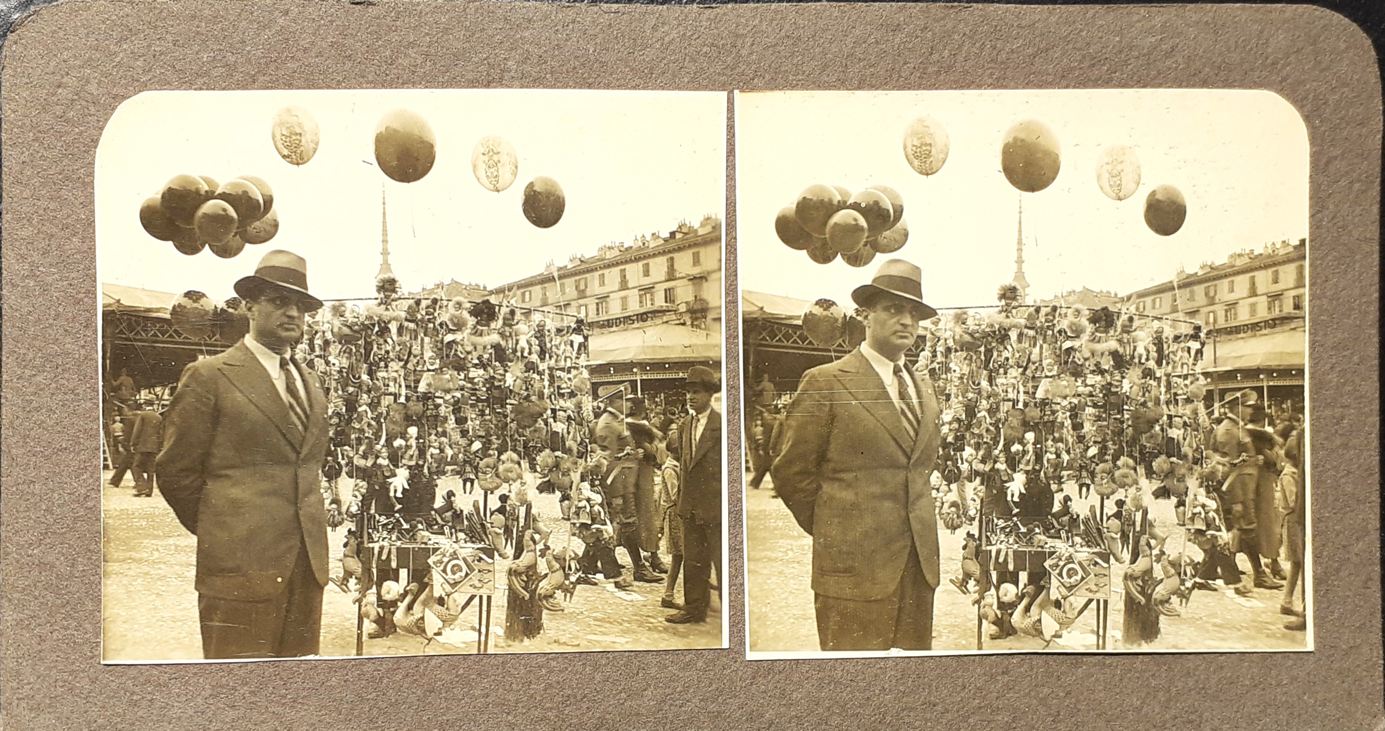 Stereo foto Torino Luna Park Carnevale anni ''30/'40