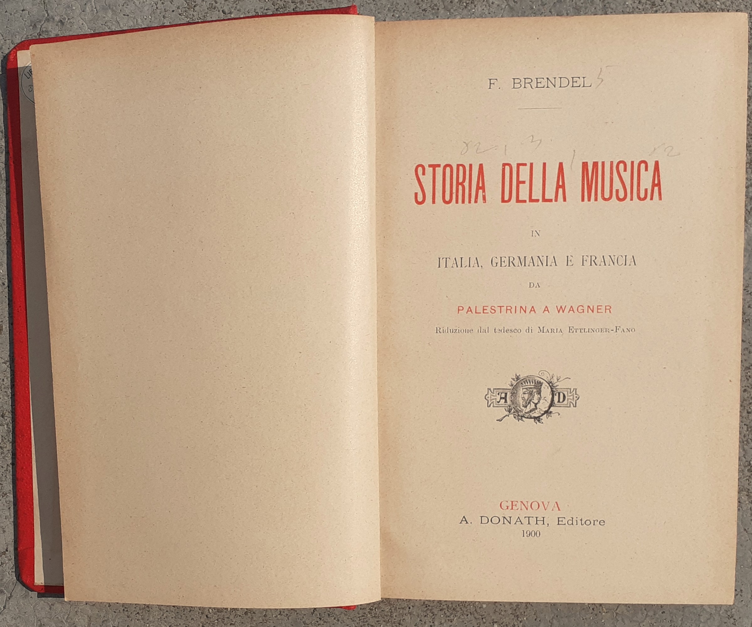 Storia della musica in Italia, Germania e Francia da Palestrina …