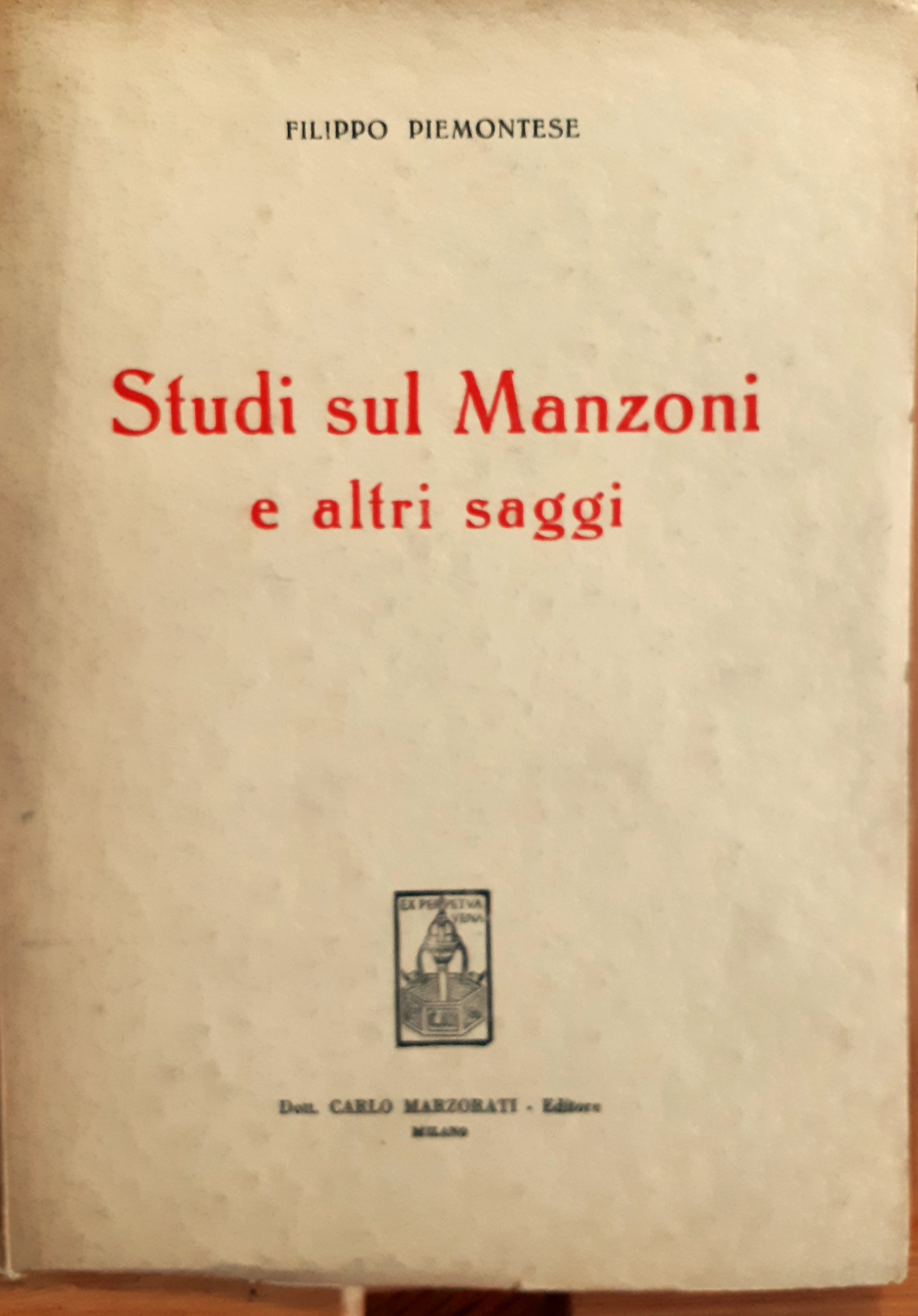 Studi sul Manzoni e altri saggi