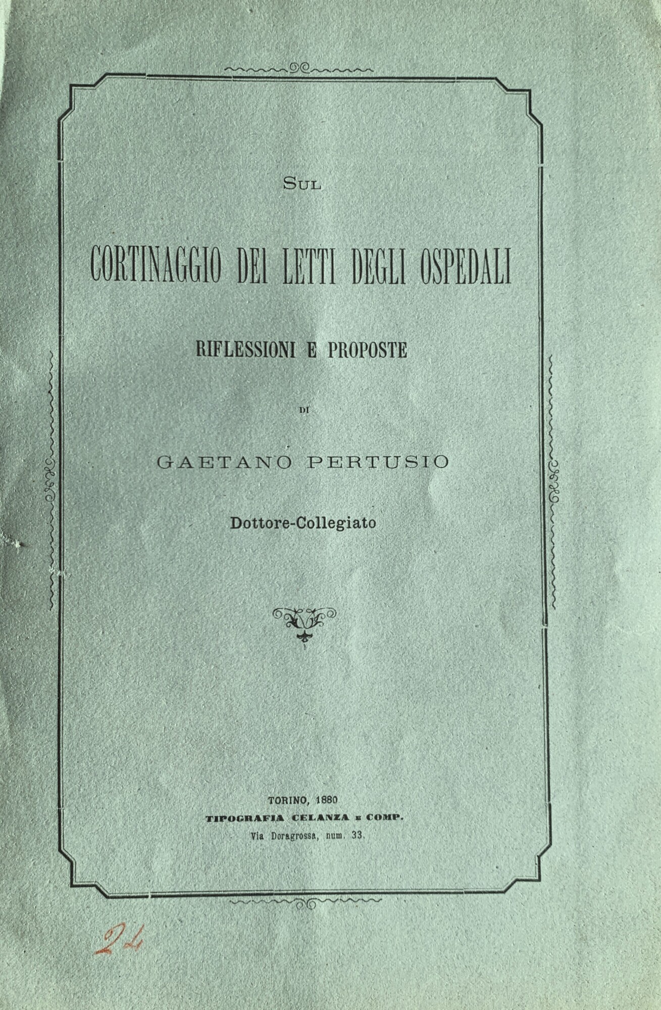 Sul cortinaggio dei letti gli ospedali. Riflessioni e proposte