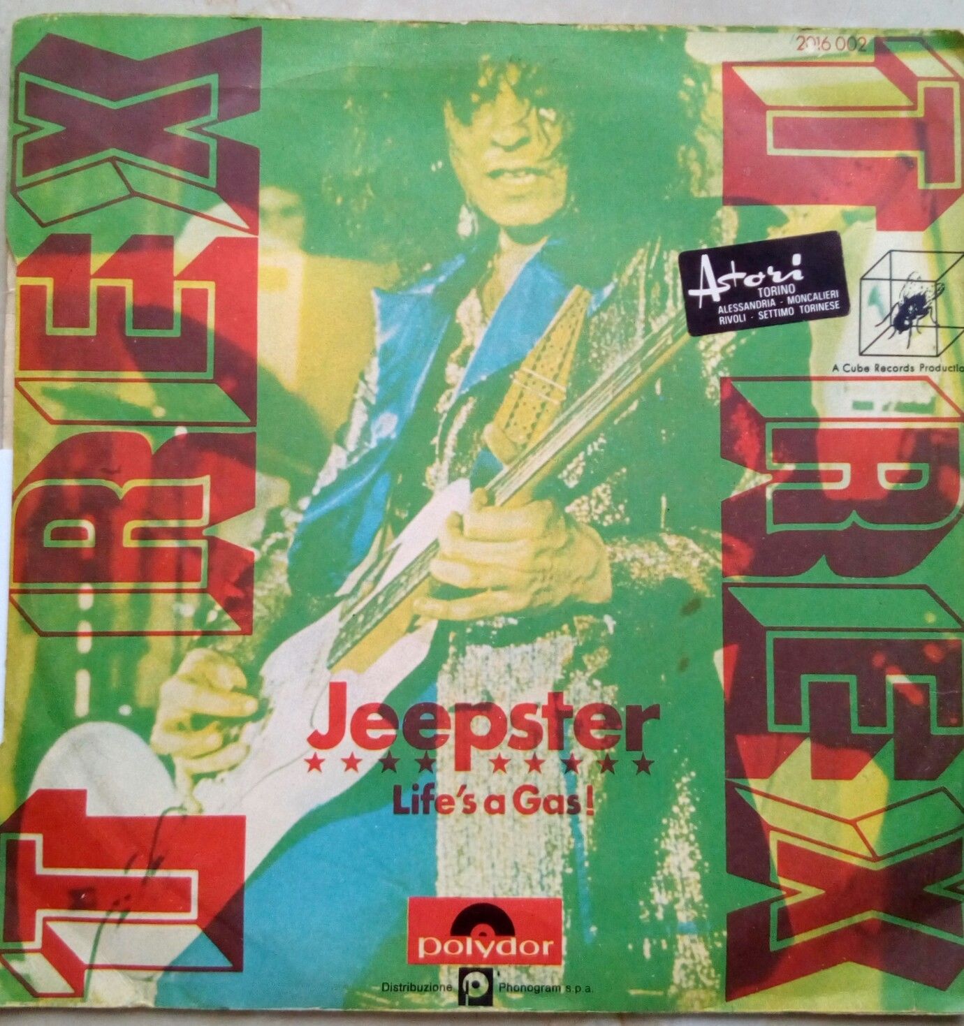T REX disco 45 giri Polydor A cube records 2016 …