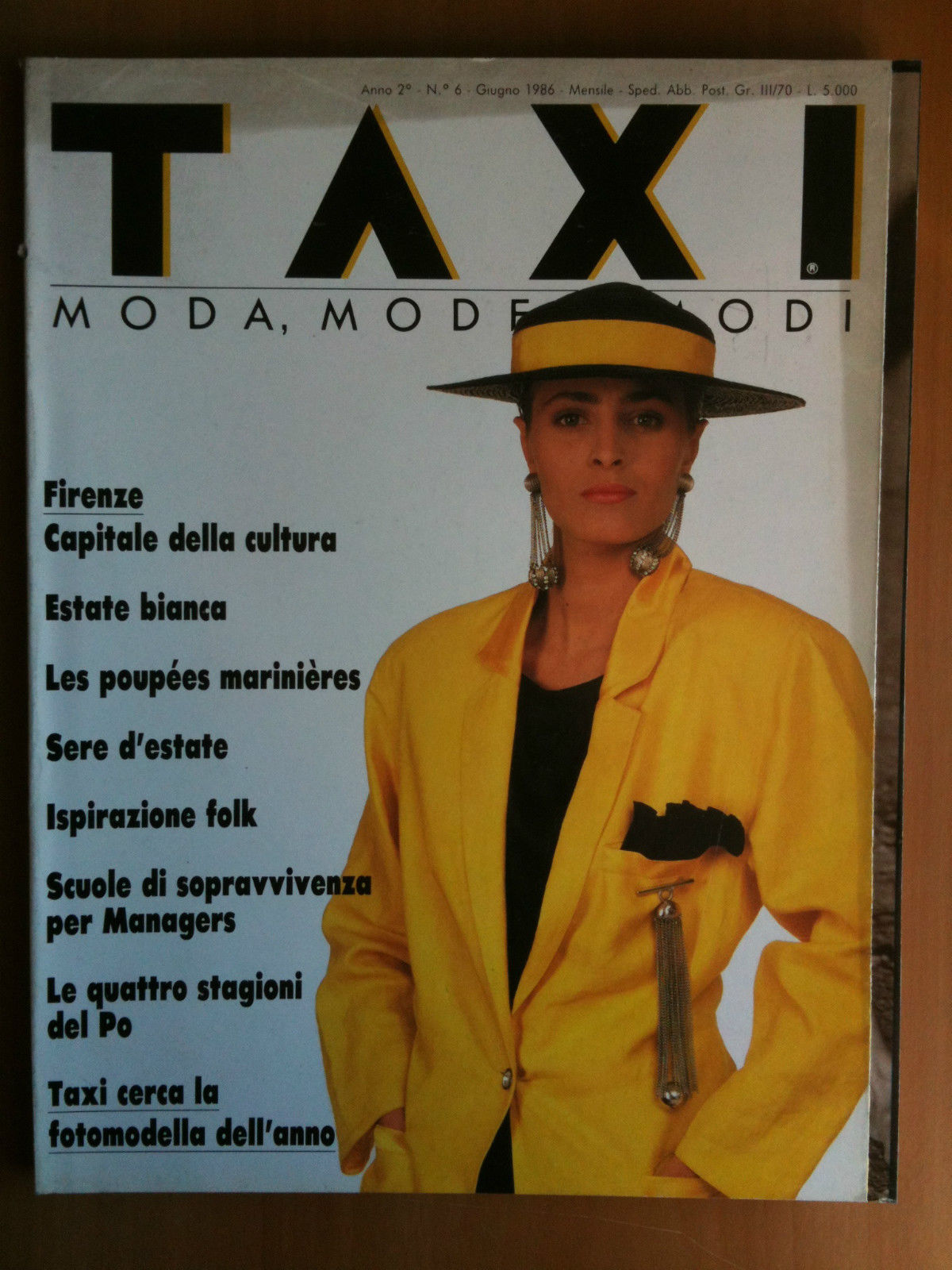 TAXI Moda Italia anno 2 n^6 Giugno 1986