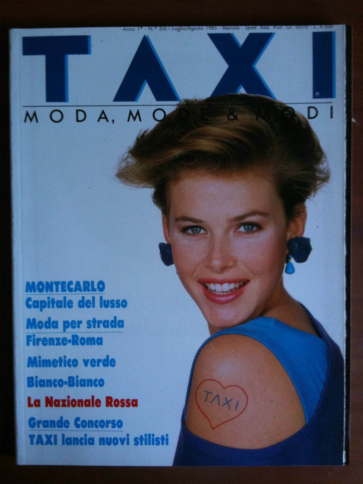 TAXI Moda Mode e Modi Italia n^ 5/6 Luglio/Agosto 1985