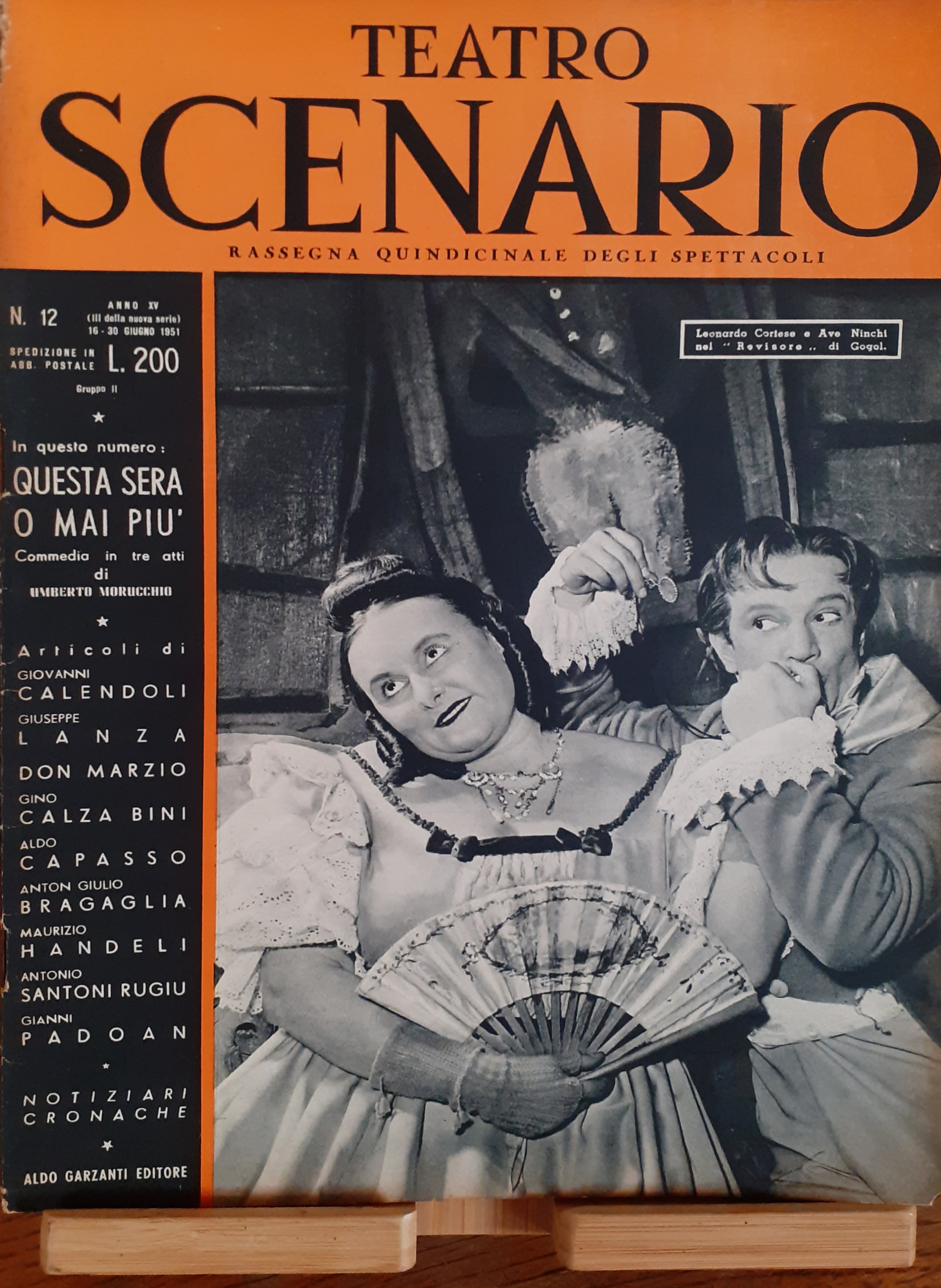 Teatro SCENARIO n^ 12 Anno III - Giugno 1951