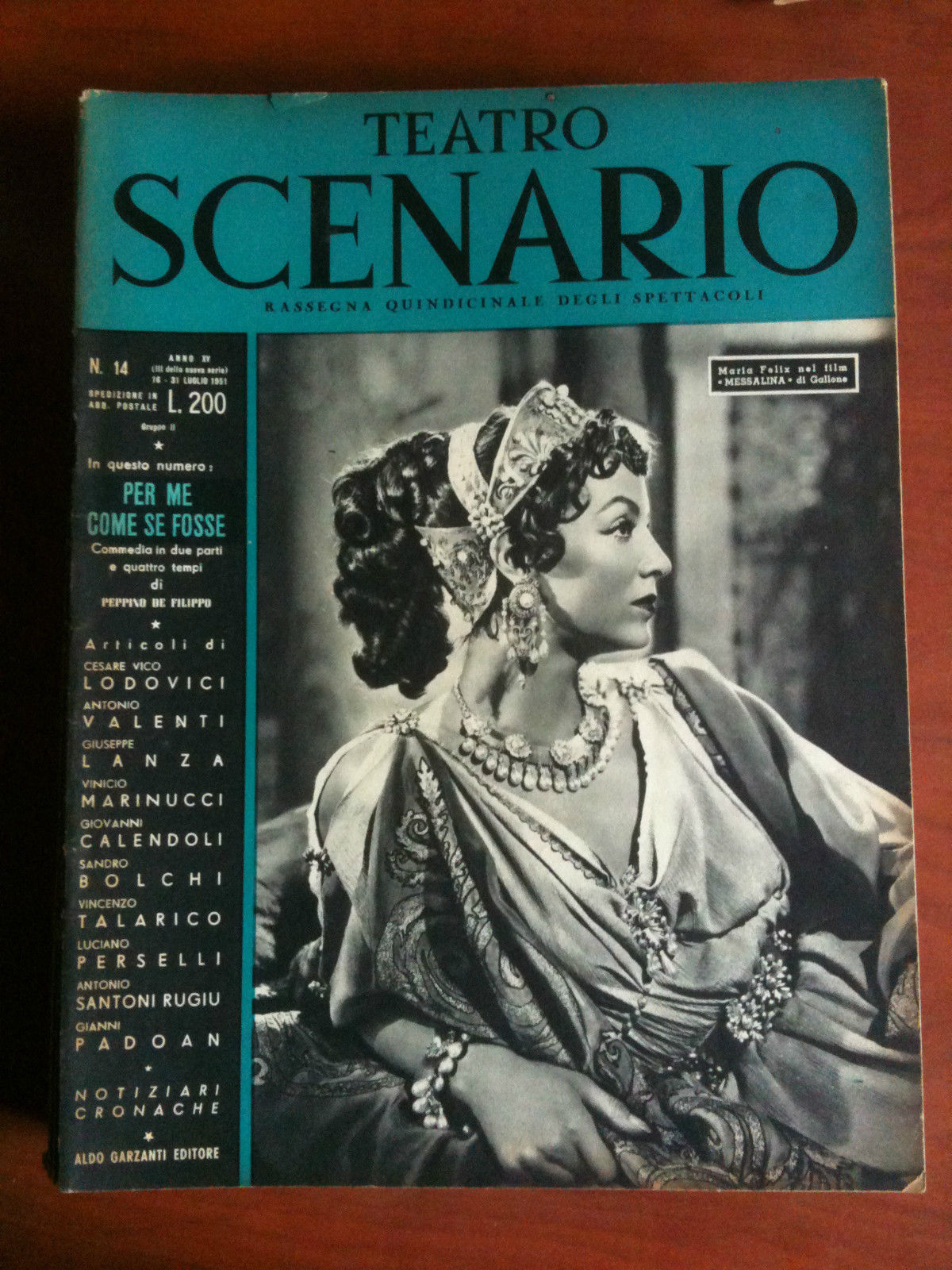 Teatro SCENARIO n^ 14 Anno III - Luglio 1951
