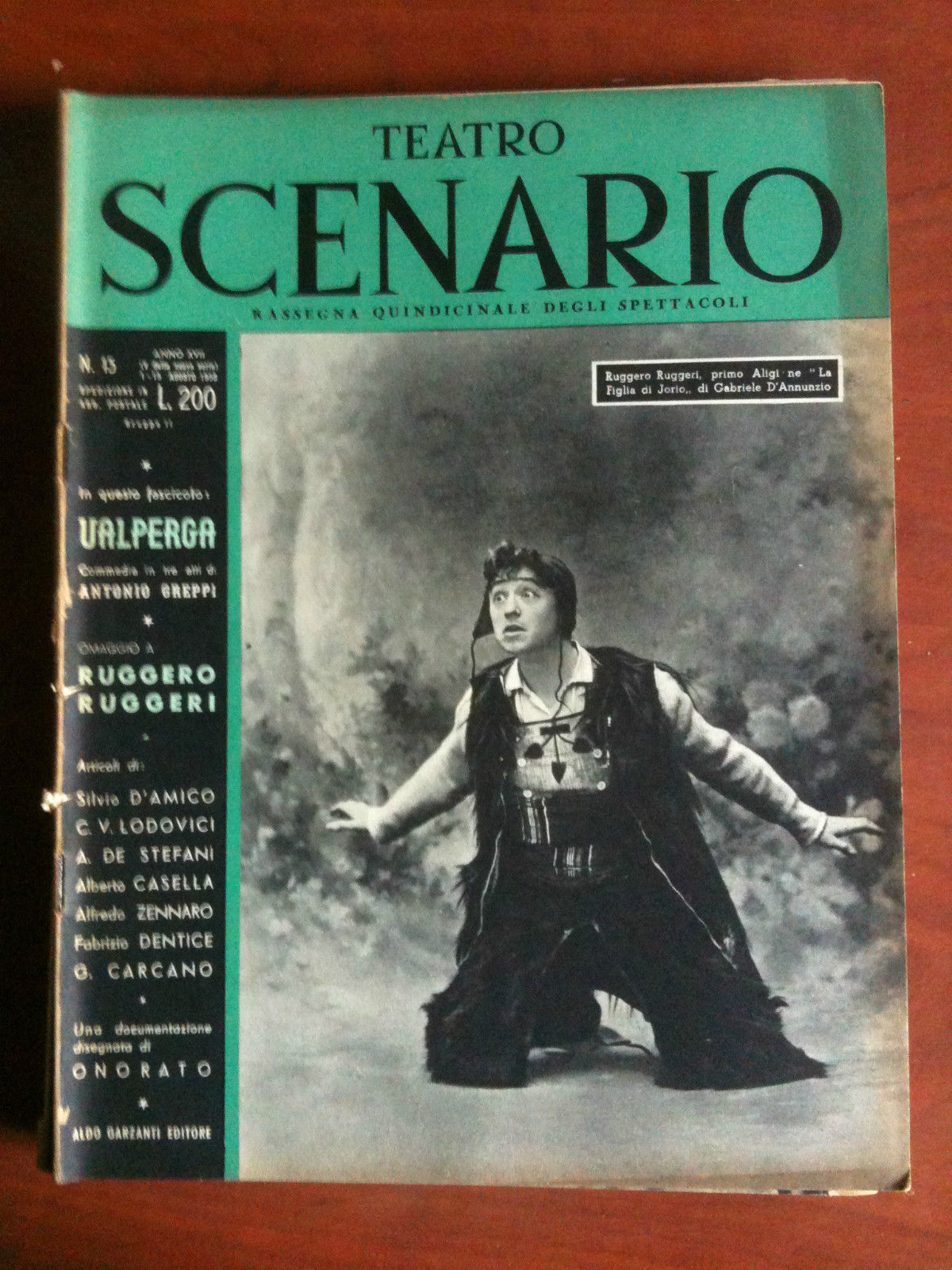 Teatro SCENARIO n^ 15 - Anno V - Agosto 1953