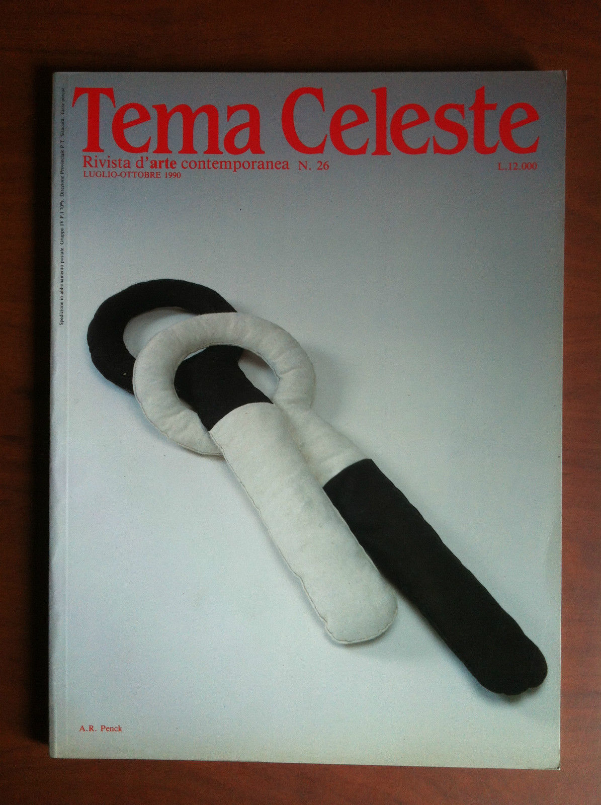 Tema Celeste Art Magazine n^ 26 Luglio/Ottobre 1990 Cover: A.R. …