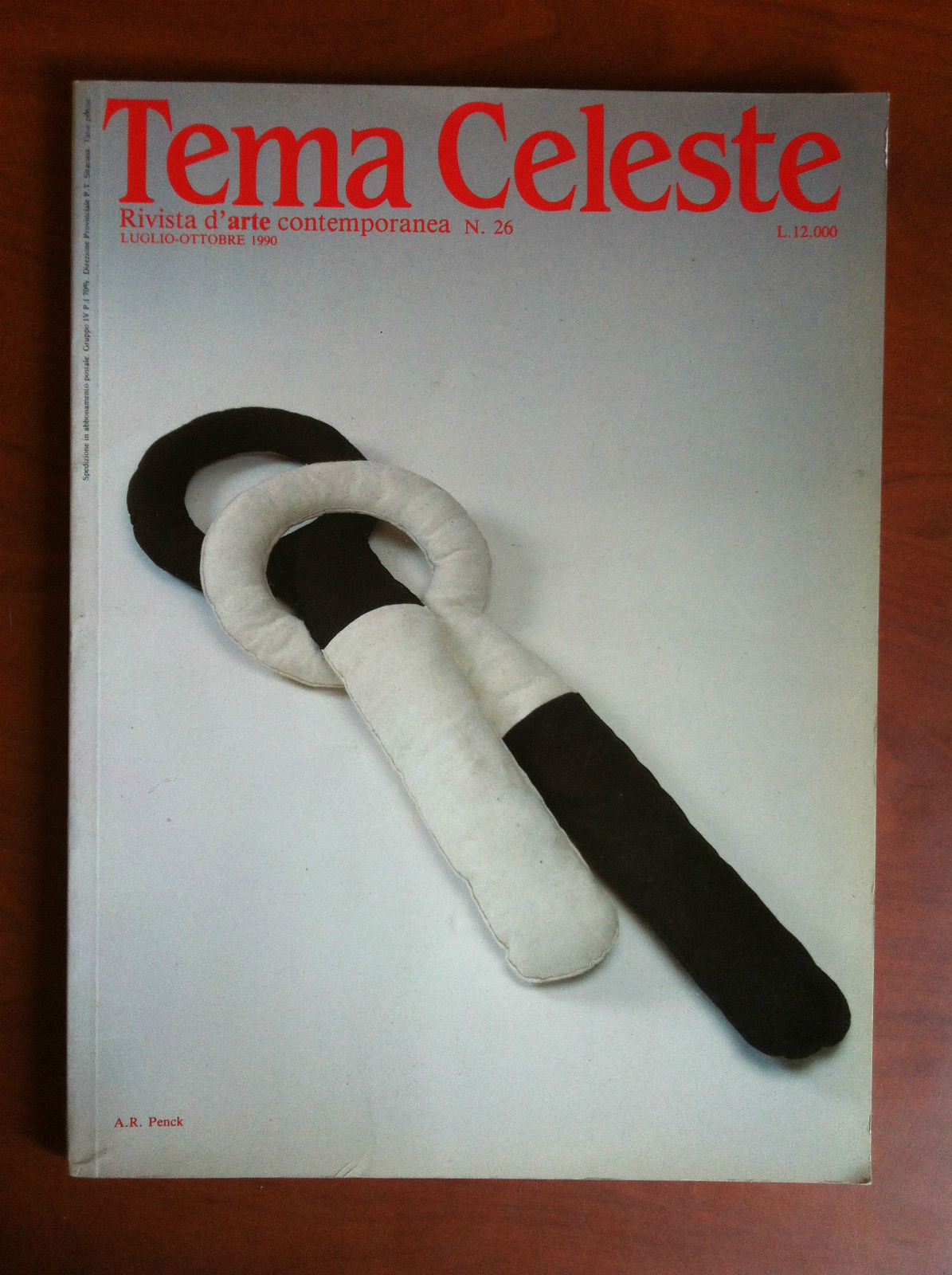 Tema Celeste Art Magazine n^ 26 Luglio/Ottobre 1990 Cover: A.R. …