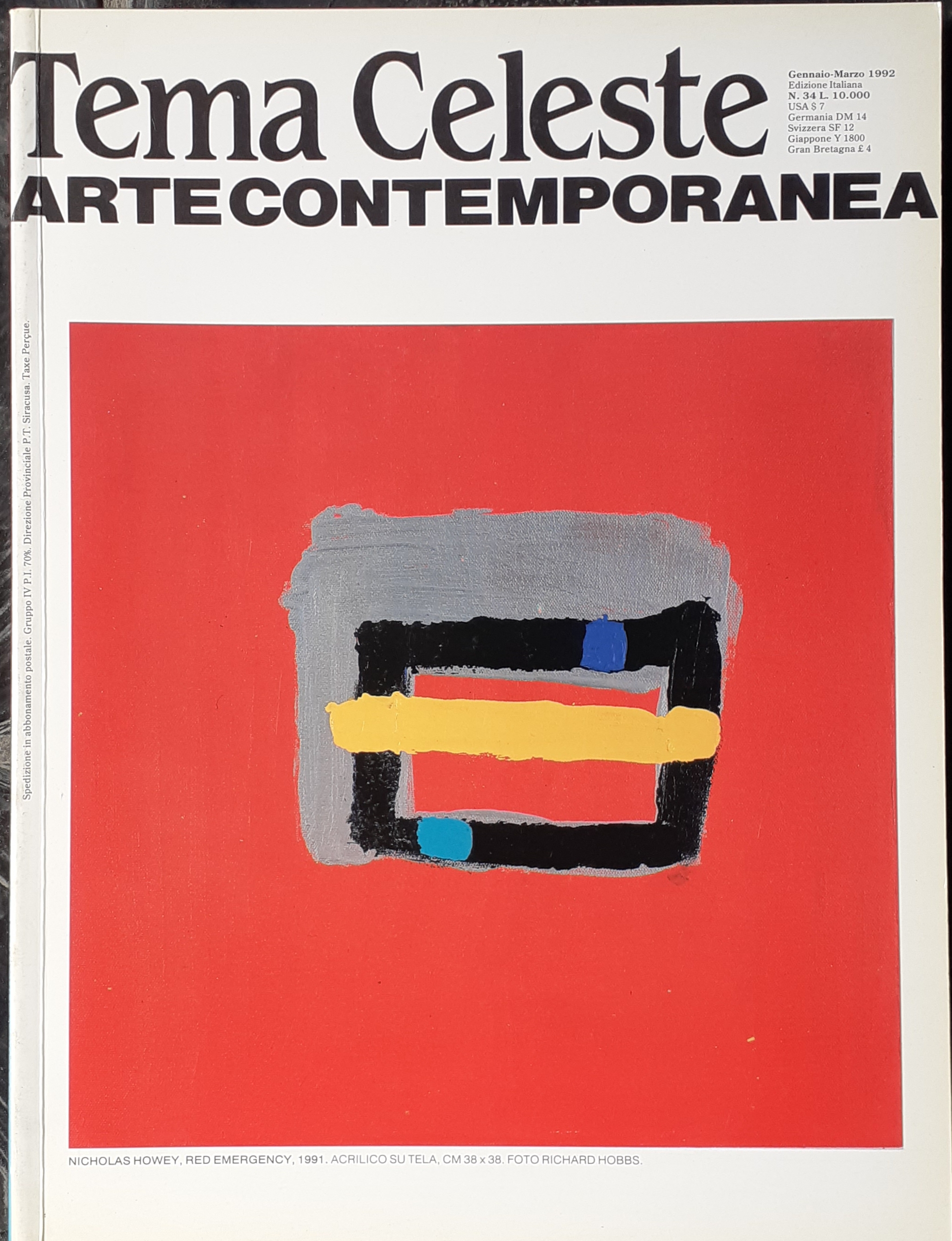Tema Celeste Arte contemporanea gennaio-Marzo 1992 N. 34