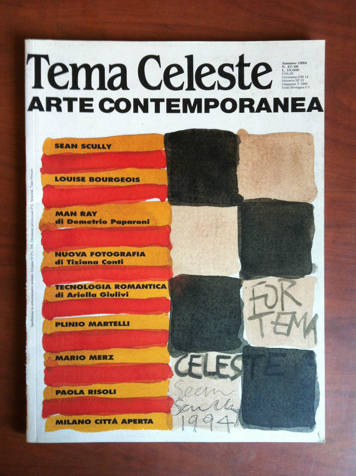 tema celeste contemporaryart n^ 47/48 Autunno 1994 Cover: Sean Scully …