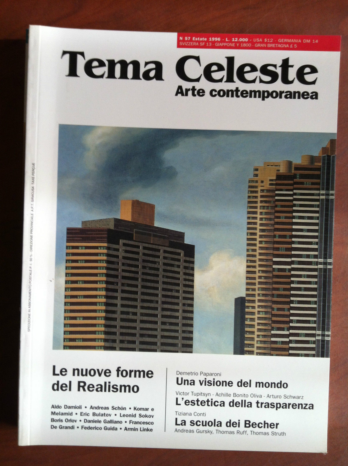 tema celeste contemporaryart n^ 57 Estate 1996 Cover: Aldo Damioli
