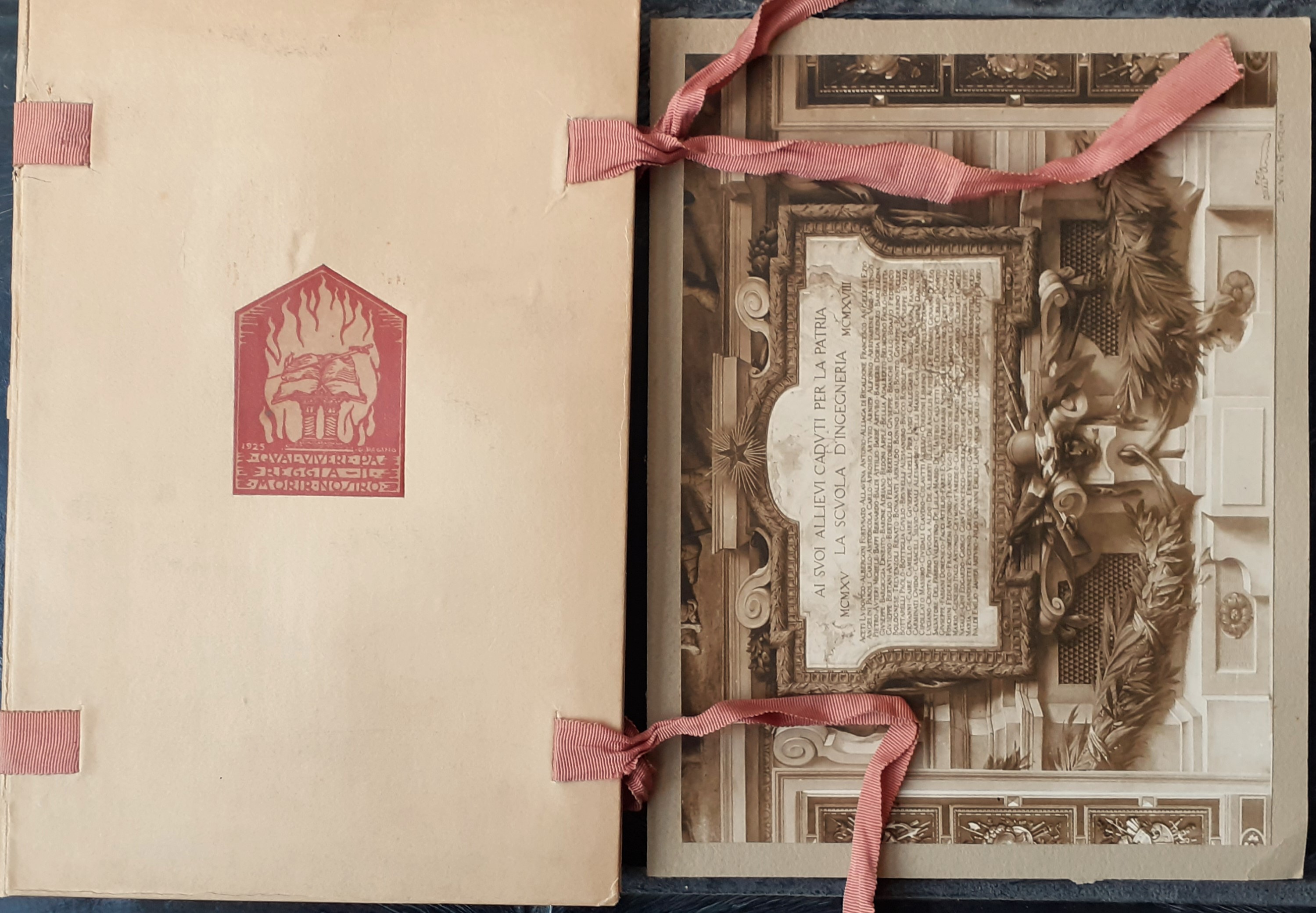 Torino Palazzo del Valentino 1926 Commemorazione degli allievi caduti nella …