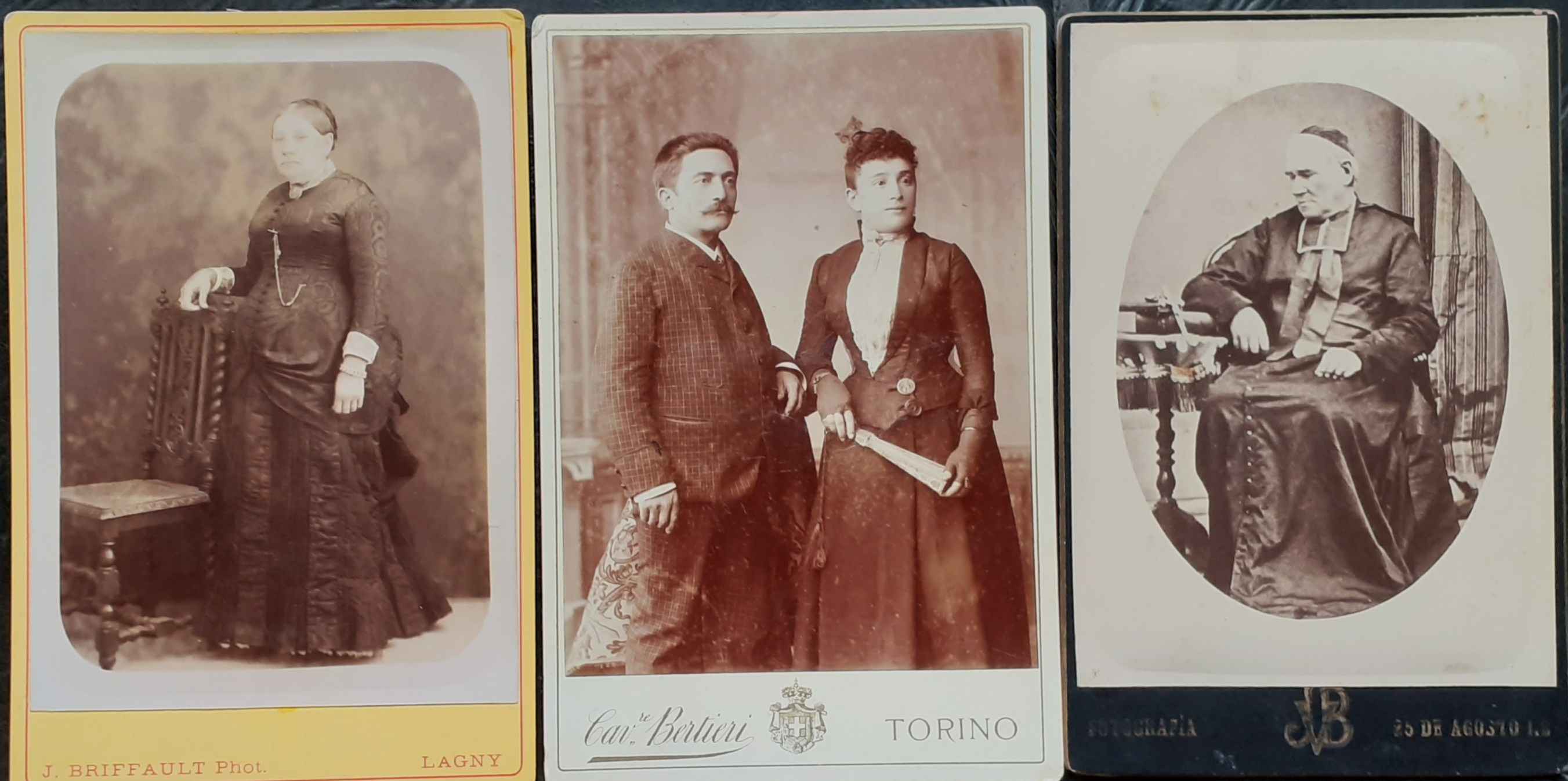 Tre Albumine formato cabinet 1890 ca