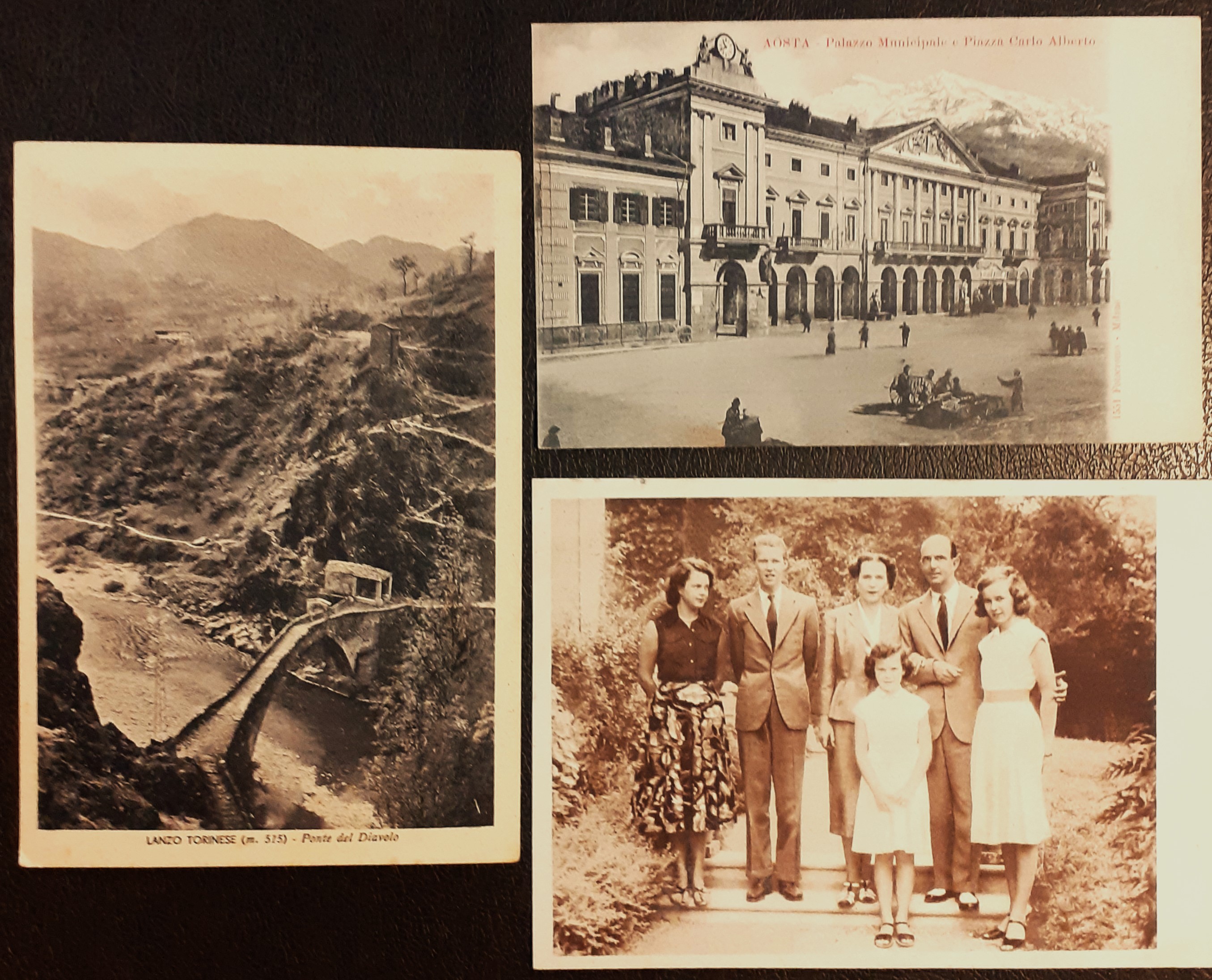 TRE Cartoline Aosta, Lanzo, Famiglia Reale Savoia