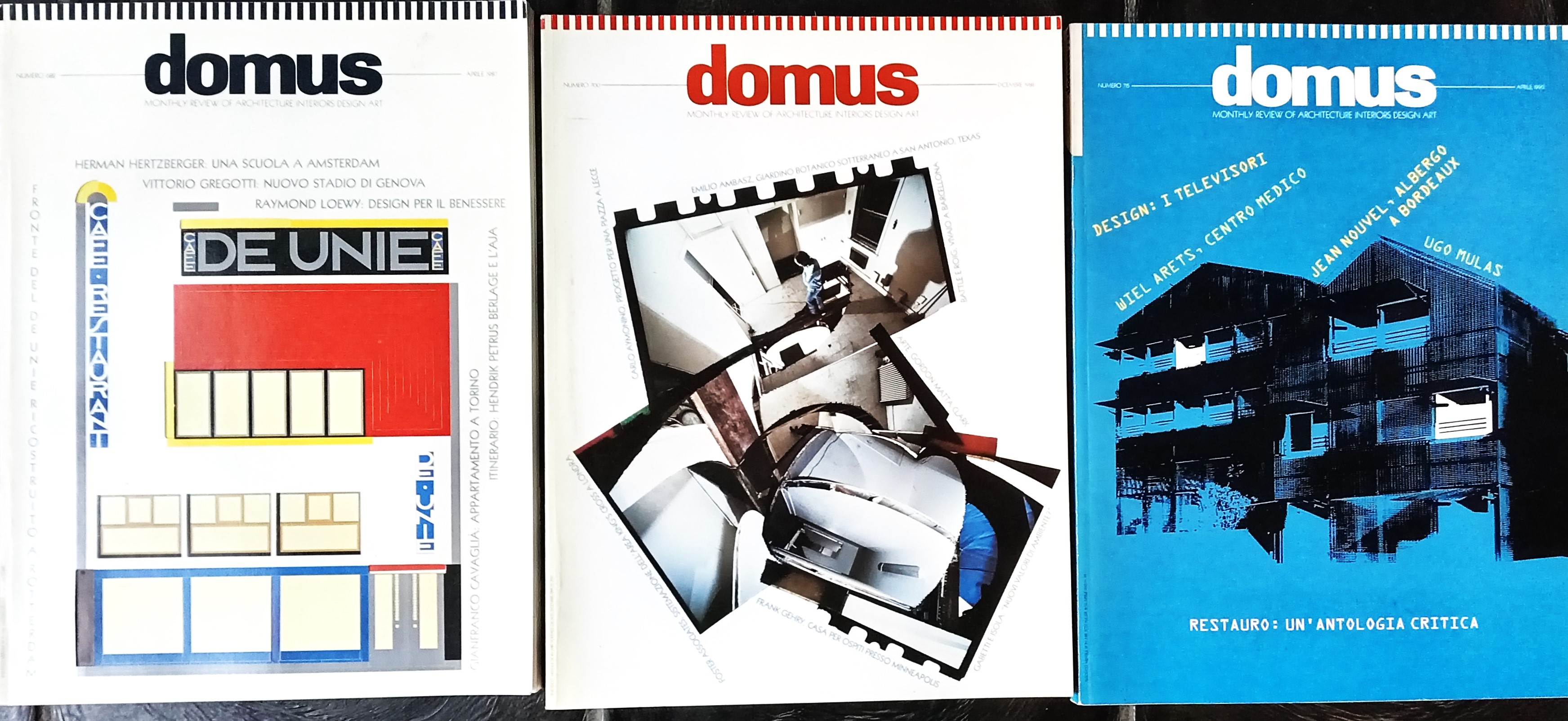 Tre riviste Domus