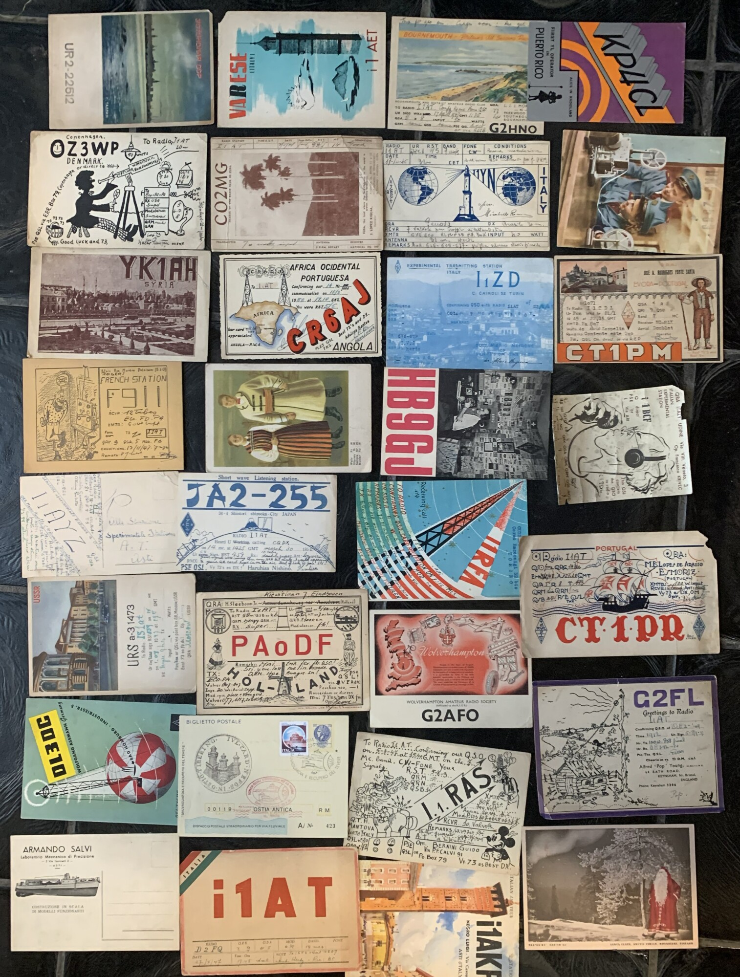 Trentuno cartoline Radio Amatori anni '40/'50