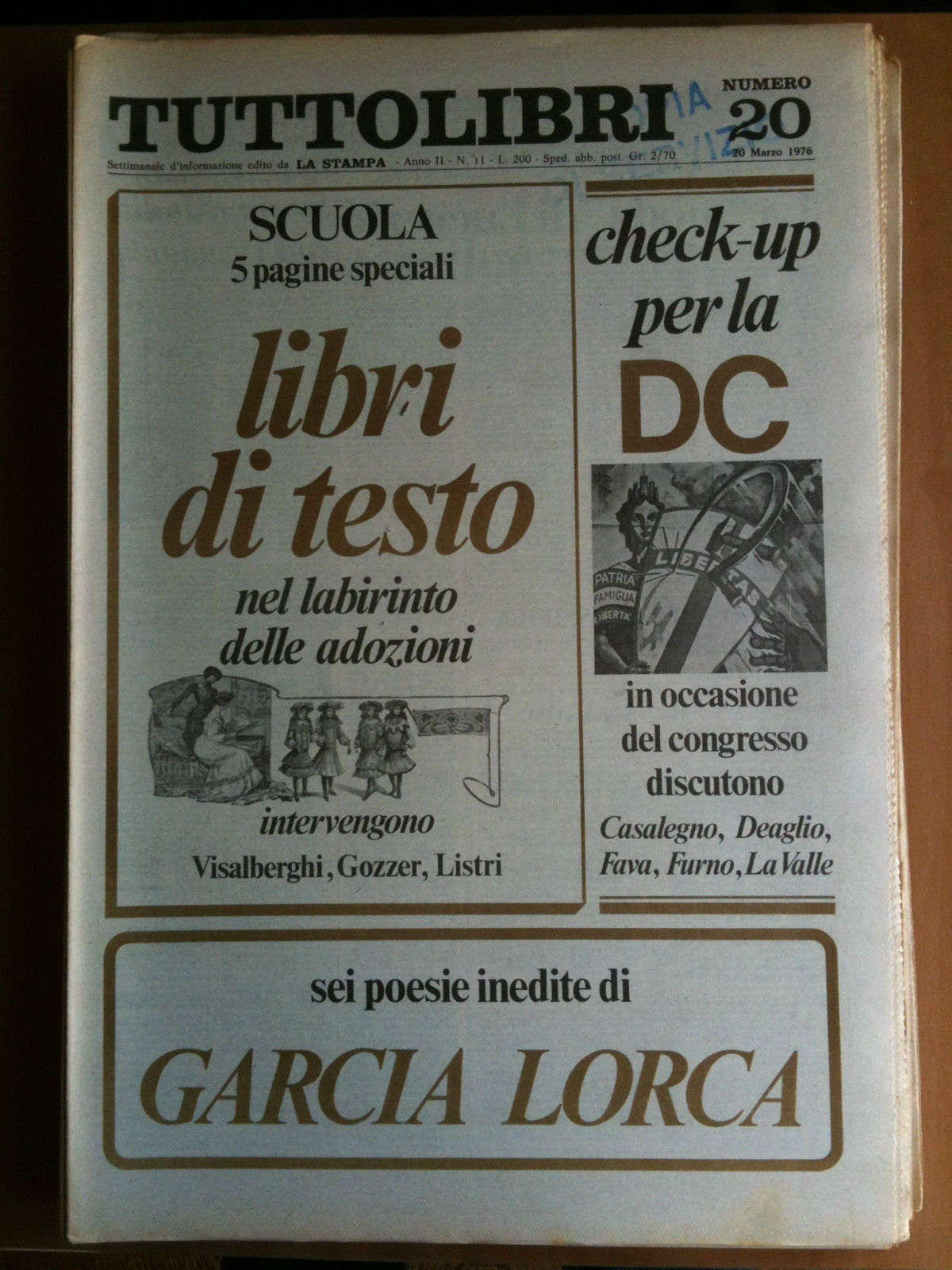 TUTTOLIBRI Anno II n^ 20 - 20 Marzo 1976