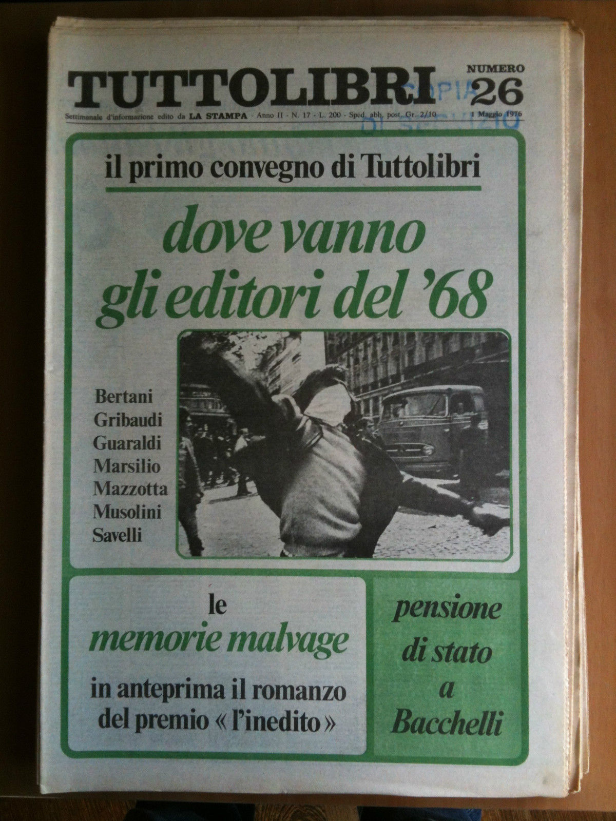TUTTOLIBRI Anno II n^ 26 - 1 Maggio 1976
