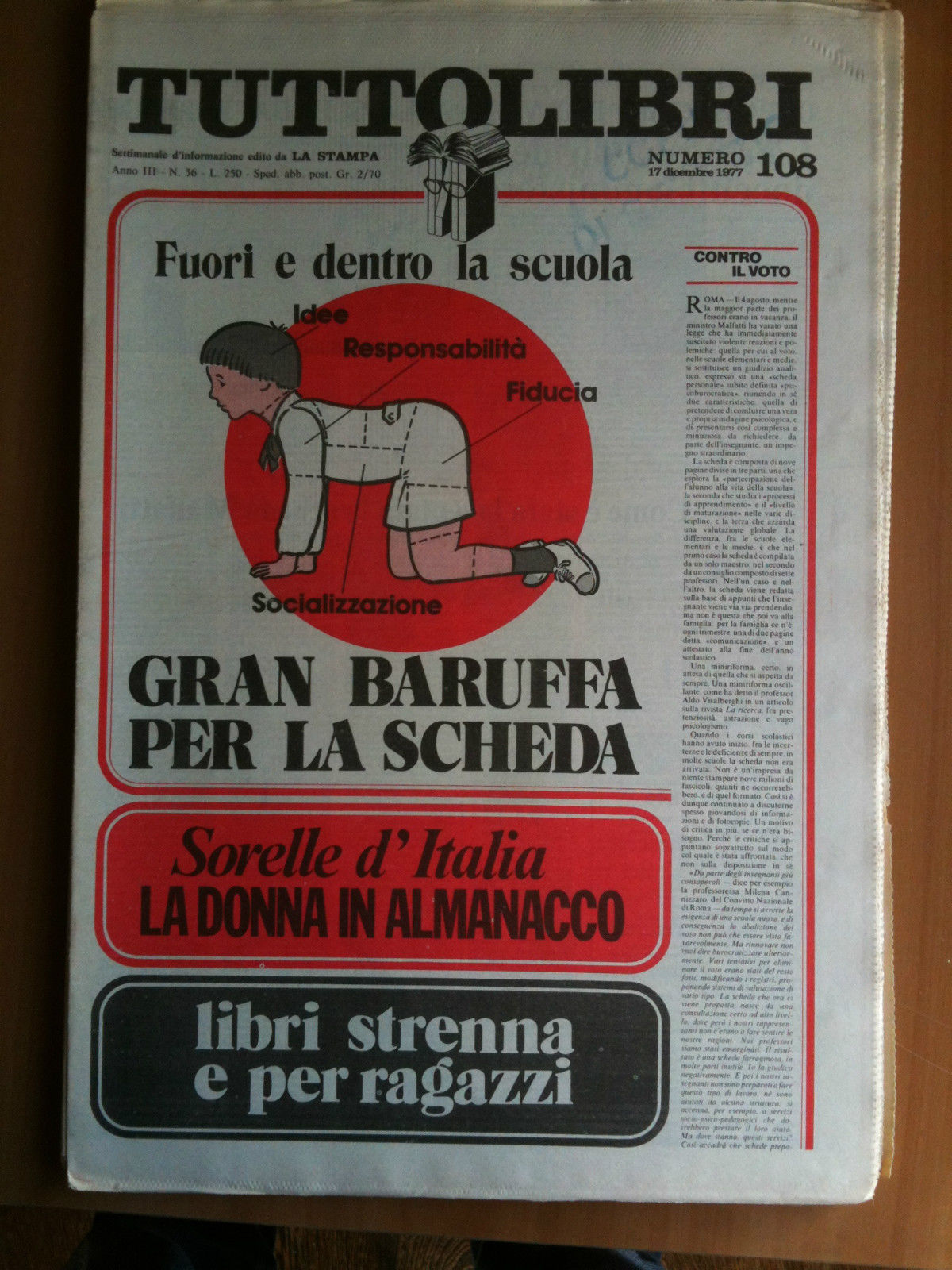 TUTTOLIBRI Anno III n^ 108 - 17 Dicembre 1977