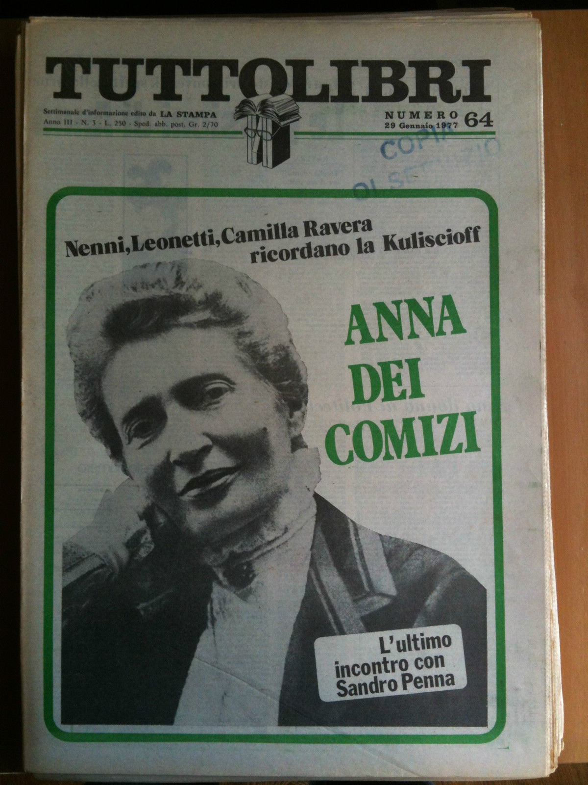 TUTTOLIBRI Anno III n^ 64 - 29 Gennaio 1977